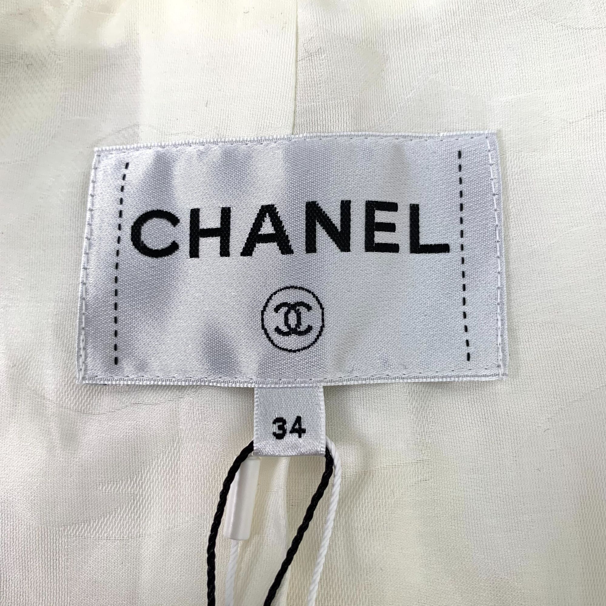 Chanel Chanel Womens Ivory Tweed Blazer Jacket Size 34 Size XS / US 0-2 / IT 36-38 - 5 Thumbnail