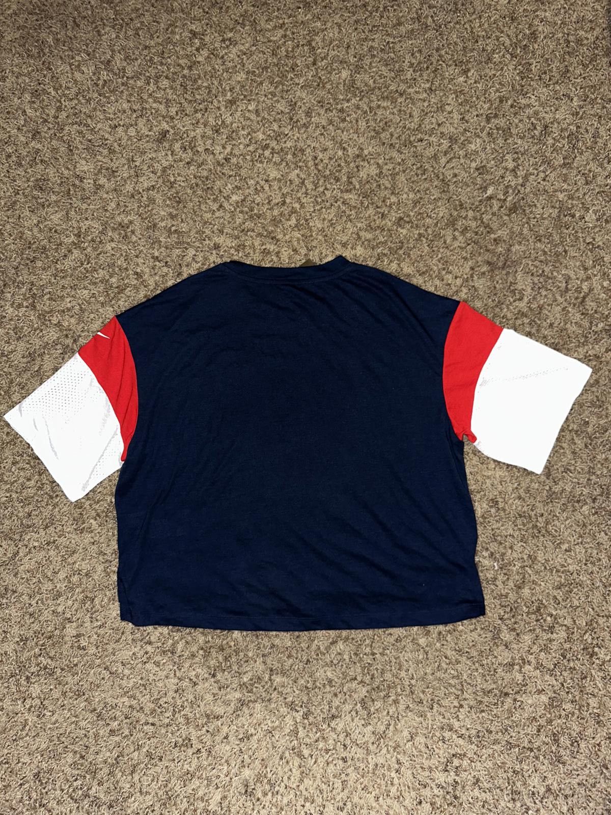 Nike Nike Women’s New England Patriots Nickname Tri-Blend Performance Crop Top Size L / US 10 / IT 46 - 5 Thumbnail