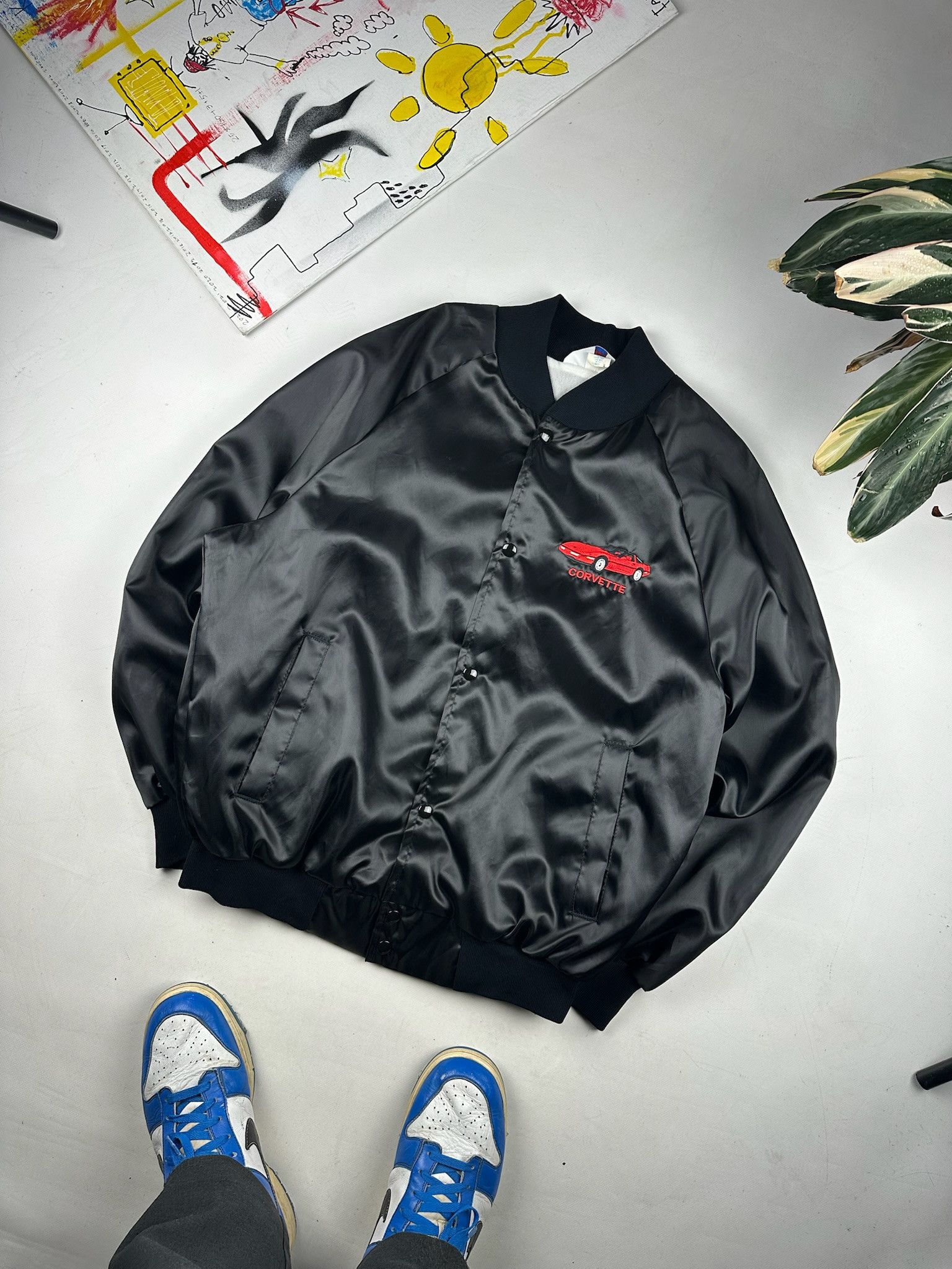 Chevrolet 90’s Vintage Chevrolet Corvette Nascar Racing Bomber Jacket Size US L / EU 52-54 / 3 - 2 Thumbnail