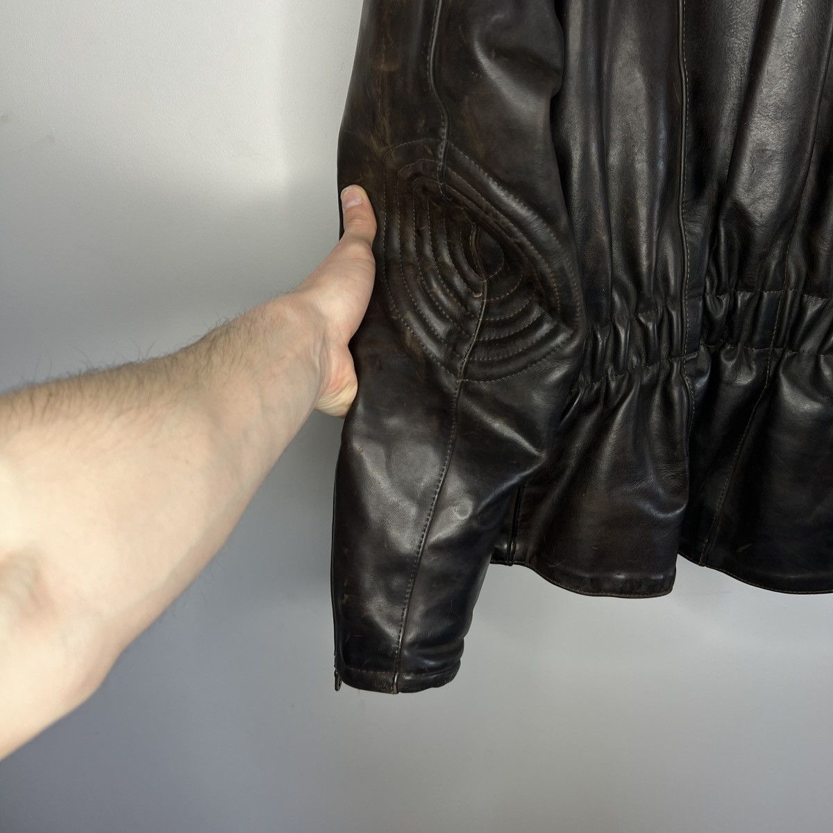 Vintage Moto Vintage Racing Leather Jacket Ramones Biker 90s Punk Size US L / EU 52-54 / 3 - 12 Thumbnail