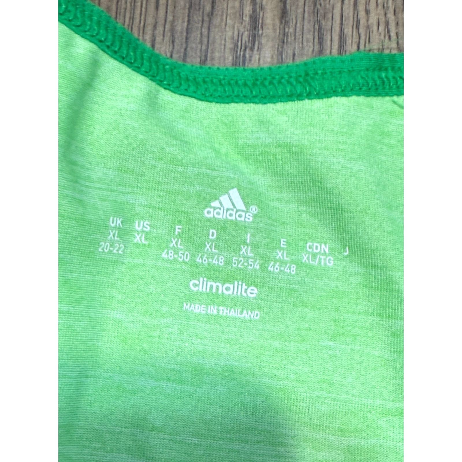 Adidas Adidas Tank Top Women's XL Green Climalite Logo Print Racerback Tank Shirt Size XL / US 12-14 / IT 48-50 - 4 Thumbnail