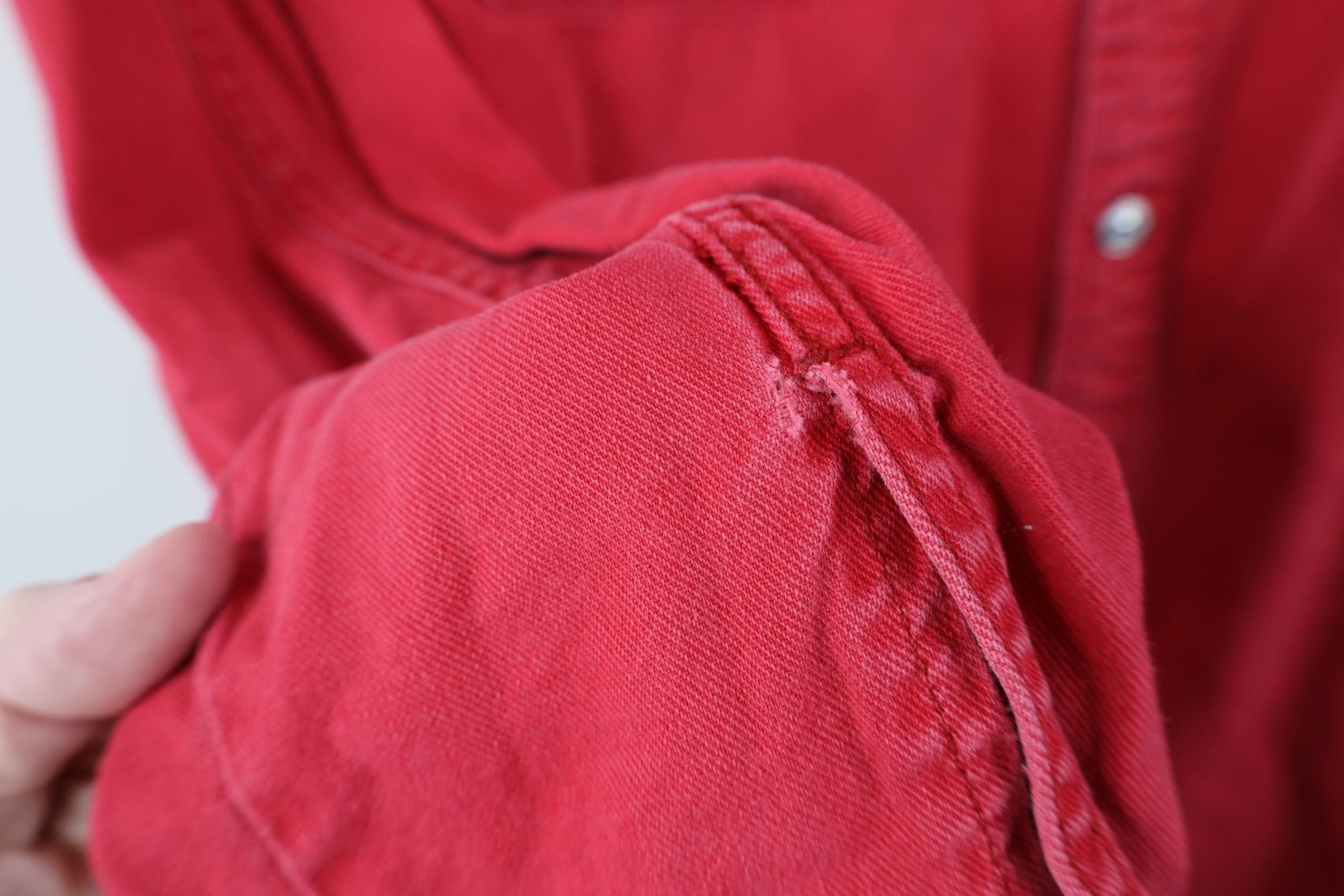 Levi's Vintage 90s Levis Baggy Denim Jean Button Shirt Red Cotton Size US L / EU 52-54 / 3 - 10 Thumbnail