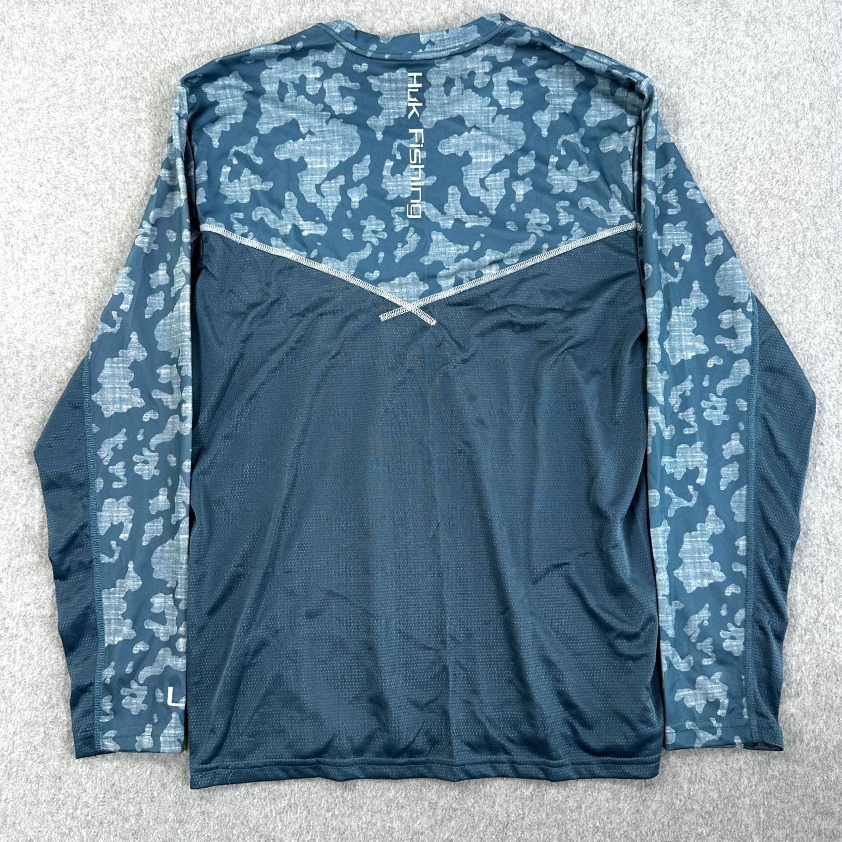 Vintage Huk Icon X Running Lakes Pullover T-Shirt Blue Men's S Long Sleeve Shirt Size US S / EU 44-46 / 1 - 2 Thumbnail