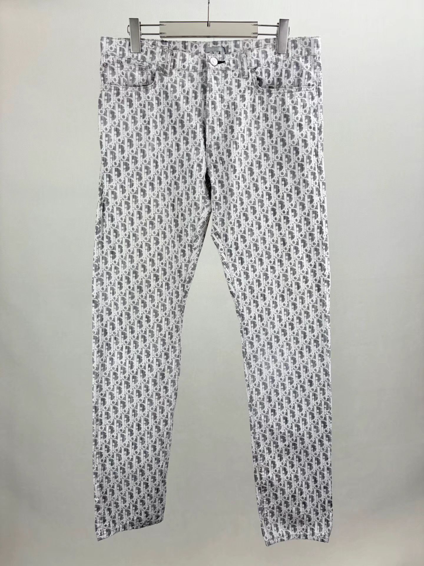 Dior Dior Men's Gray Monogram Logo Casual Pants Size US 33 - 1 Thumbnail
