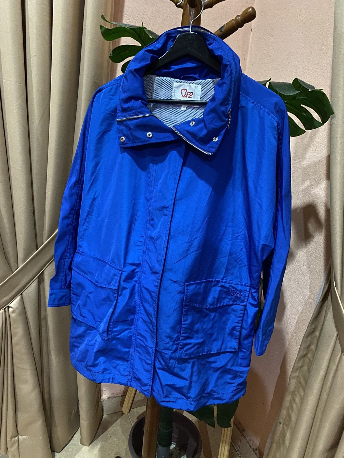 Junko Shimada Vintage Part2 by Junko Shimada Blue Nylon Windbreaker Jacket Size L / US 10 / IT 46 - 3 Thumbnail