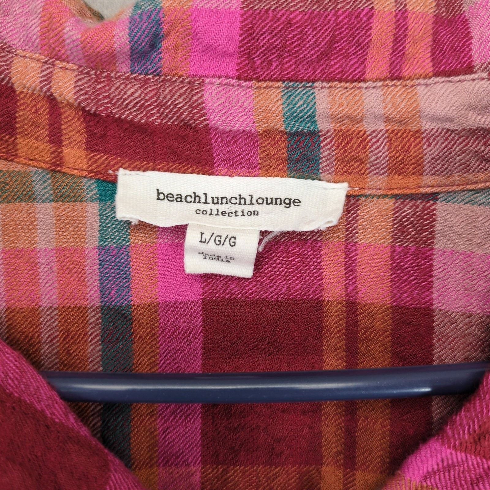 Other Beach Lunch Lounge Women's L Oversized Flannel Shirt Top Size L / US 10 / IT 46 - 2 Thumbnail