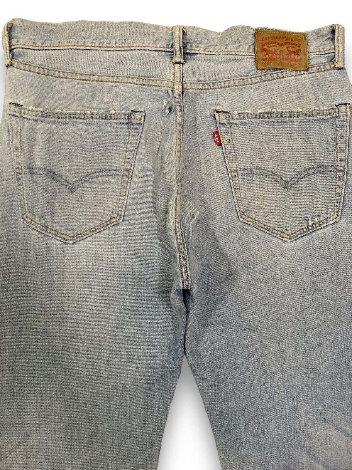 Levi's Vintage Clothing Vintage Y2K Levis 505 Blue Wash Straight Leg Jeans 33x28 Size US 33 - 13 Thumbnail