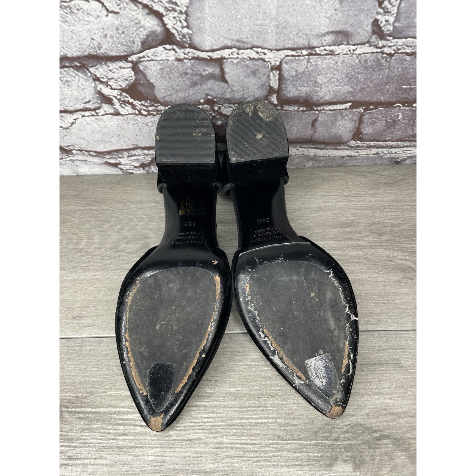 Other JENNI KAYNE Black Velvet D’ Orsay Block Heel Pointed Shoes W Size US 9 / IT 39 - 7 Thumbnail