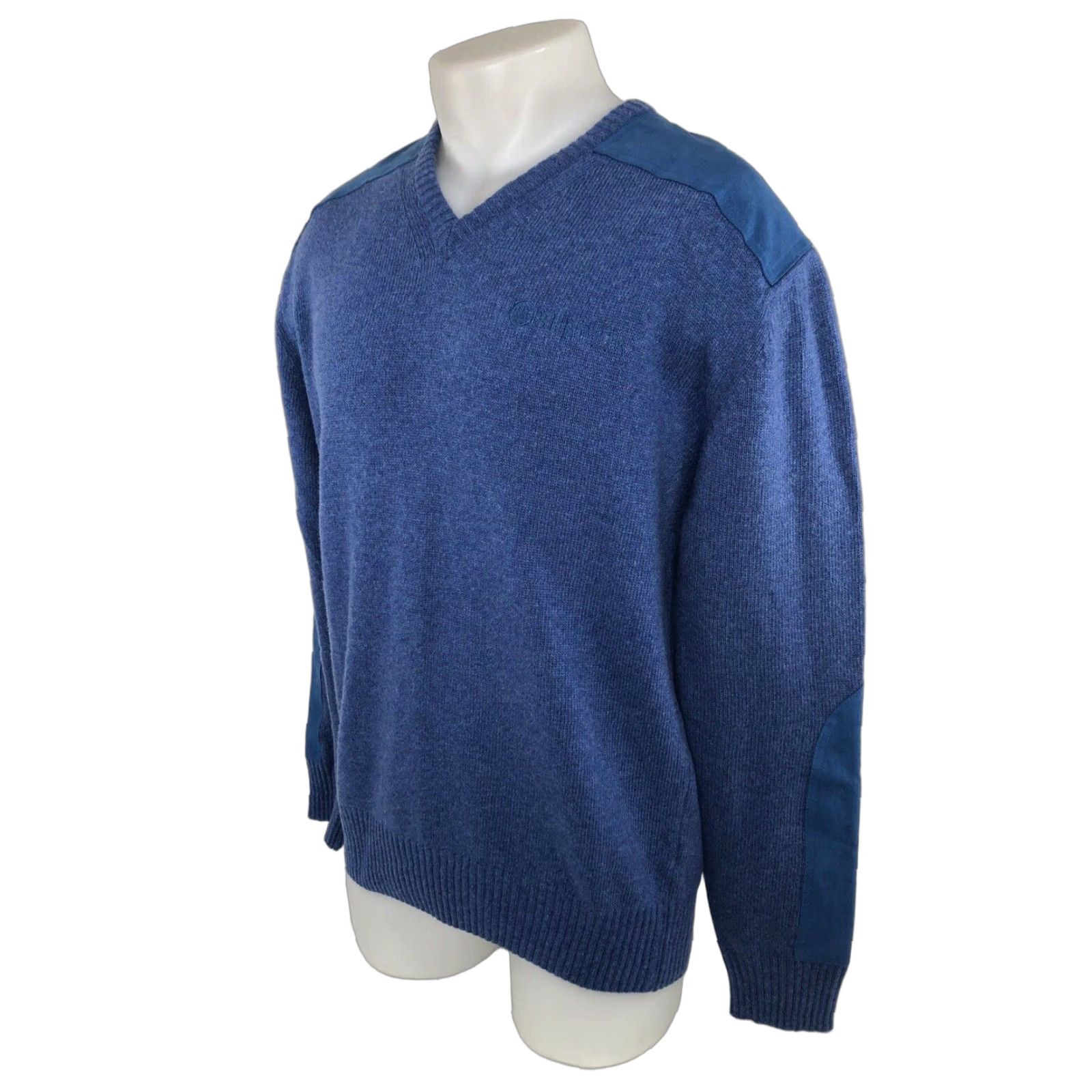 Vintage Beretta Italy Sweater - Pullover Wool V-Neck L Men Blue Embroidered Patches 80% Wool Tags NWT Size US L / EU 52-54 / 3 - 1 Thumbnail