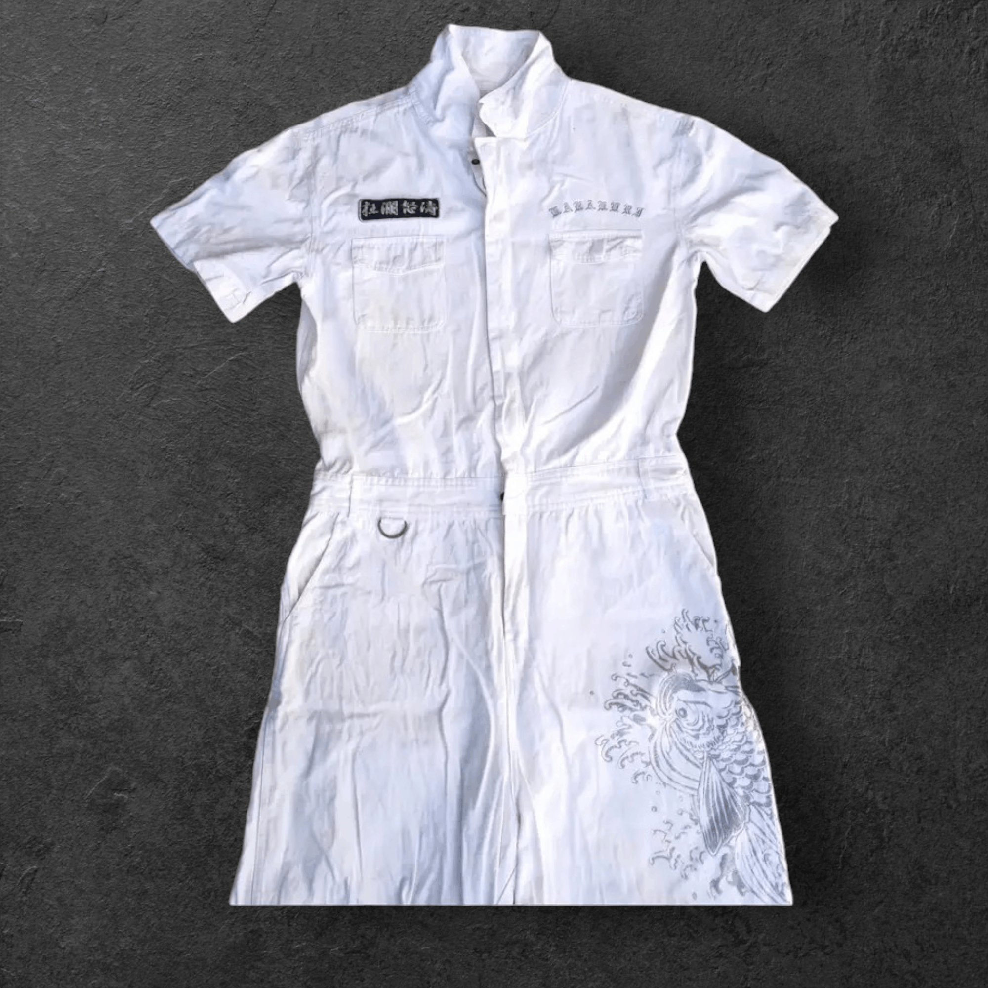 Karakuri Tamashii Karakuri Tamashi Koi Fish Embroidery Dirty Overalls Size US 32 / EU 48 - 15 Thumbnail