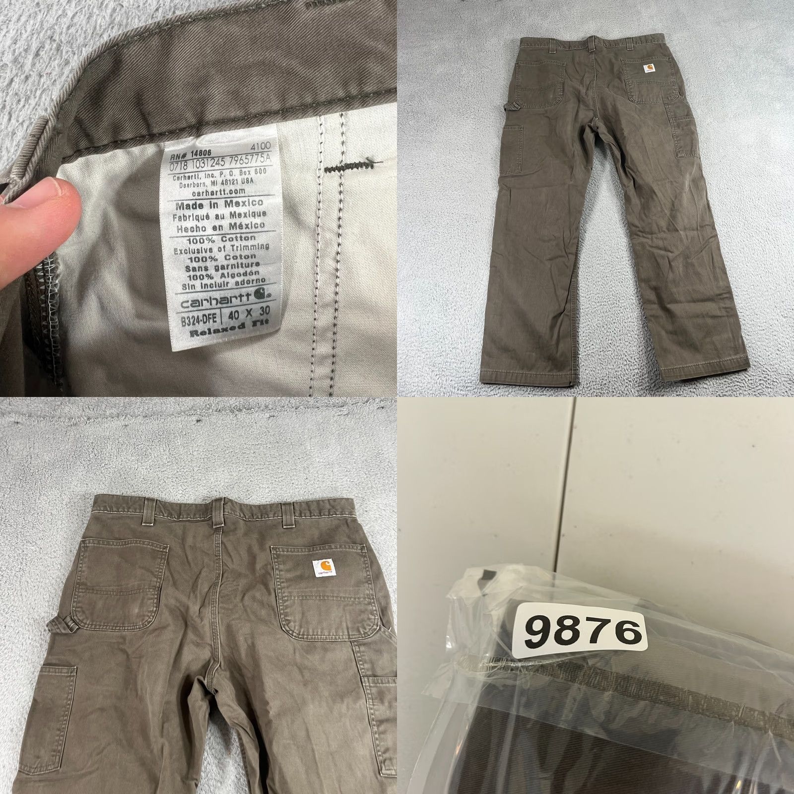 Carhartt Carhartt B324 DFE Relaxed Fit Washed Twill Utility Pants Brown 40x30 Men's Size US 40 / EU 56 - 8 Thumbnail