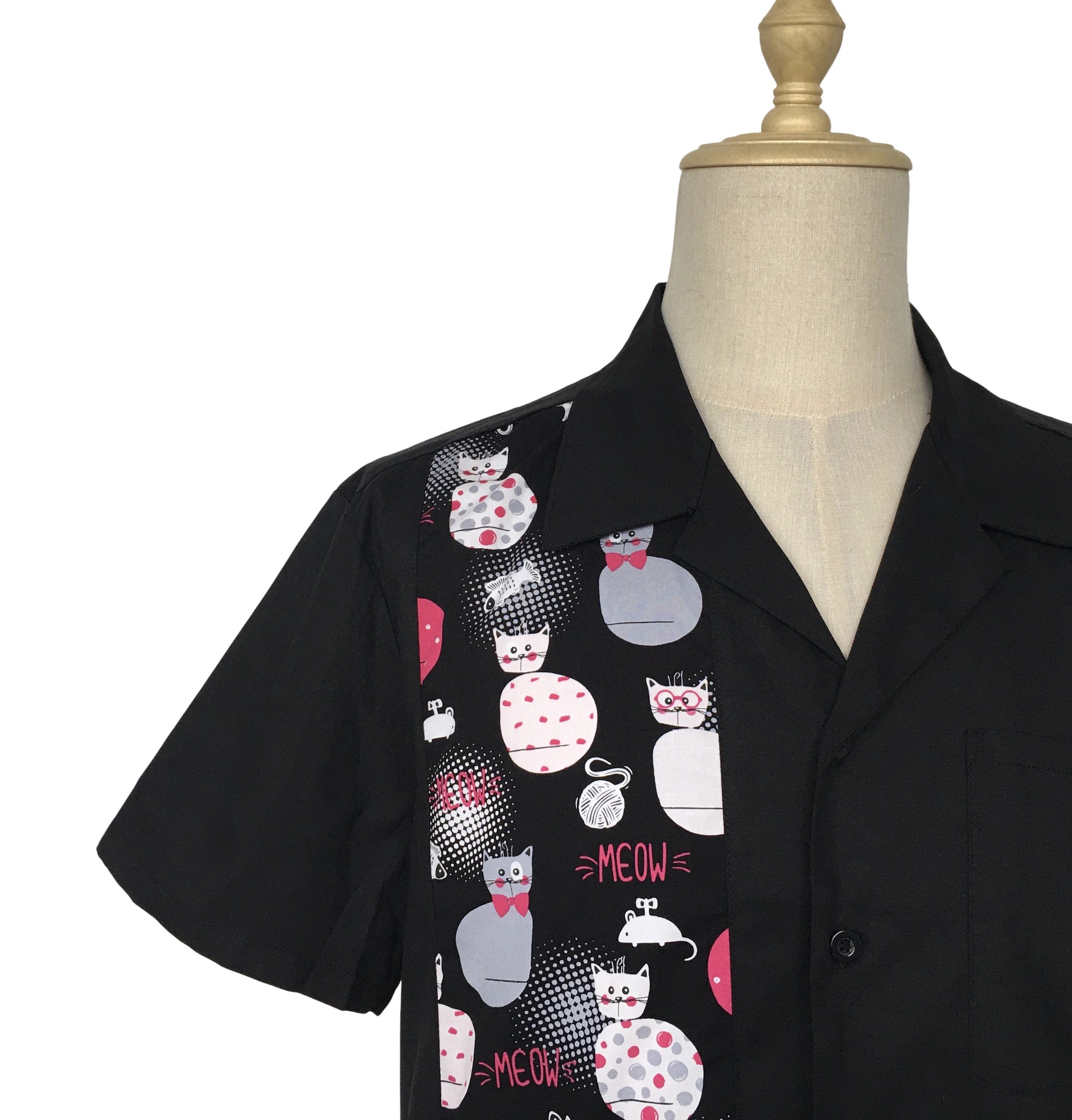 Other Cute Pattern Meow Retro 50's Men Shirts Size US XL / EU 56 / 4 - 6 Thumbnail