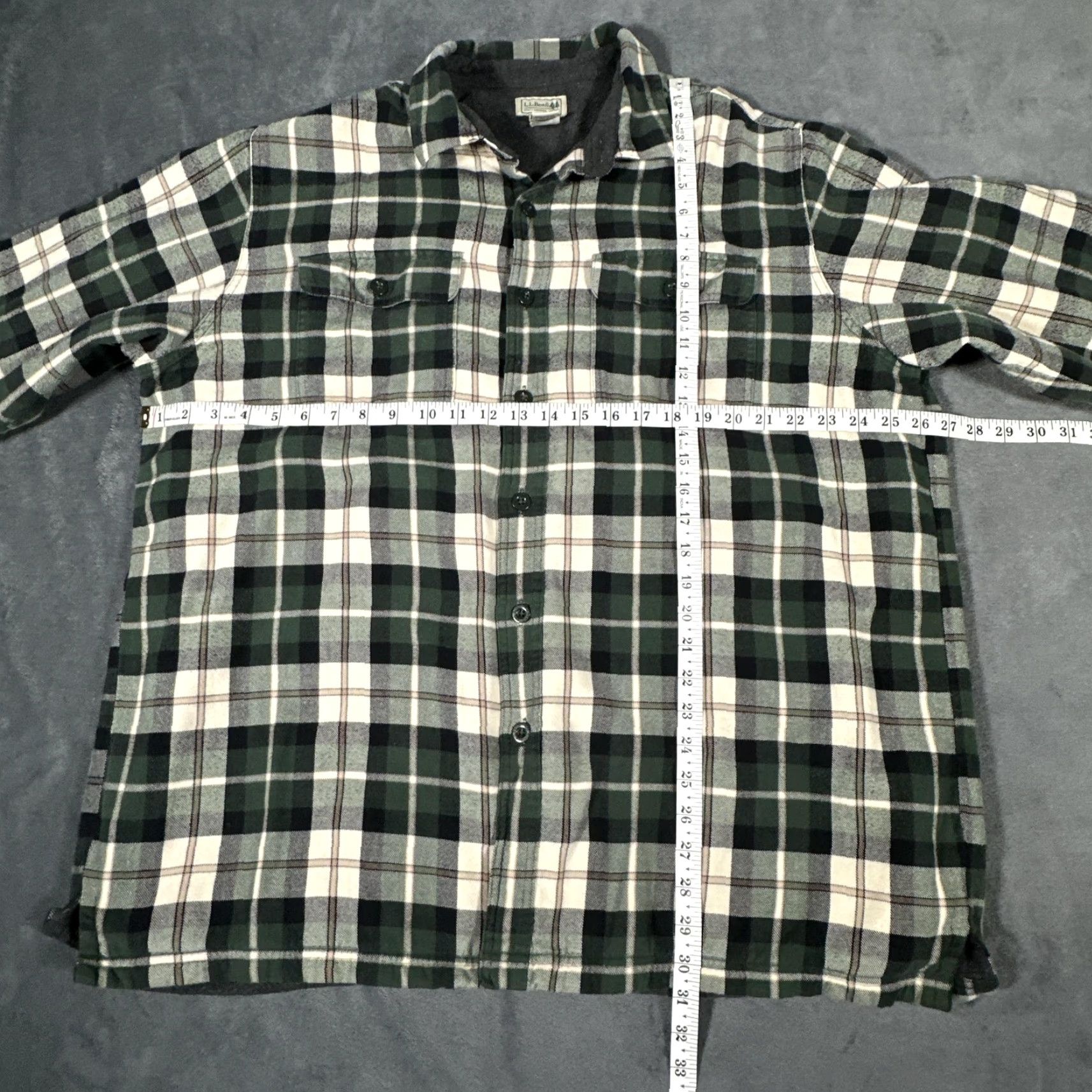 Vintage VINTAGE LL Bean Shirt Mens XL Green Plaid Flannel Lined Button Front Outdoor Casual Size US XL / EU 56 / 4 - 6 Thumbnail