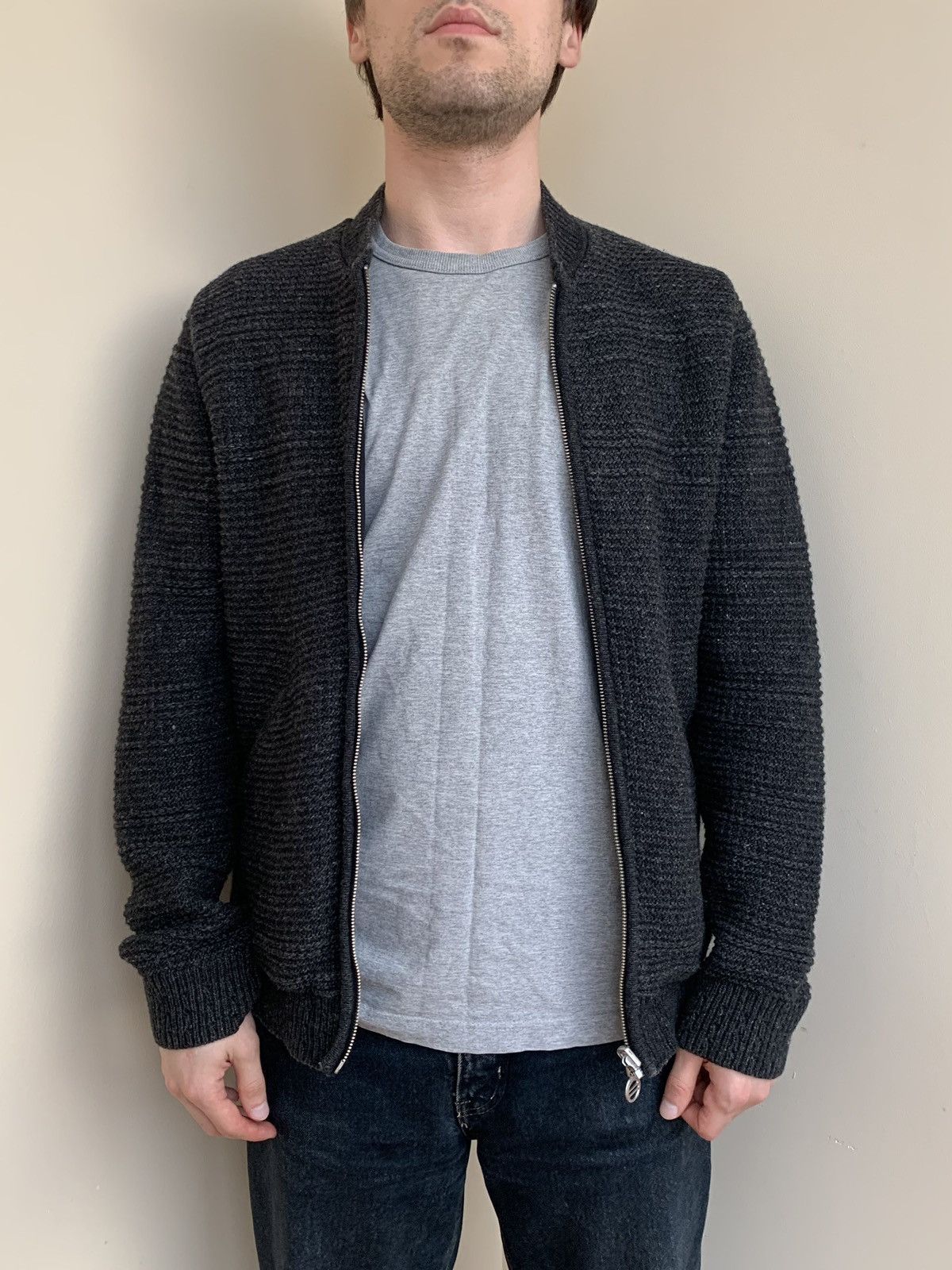 Folk Folk Wool Nylon Rib Knit Reversible Zip Jacket Size 3 Size US M / EU 48-50 / 2 - 7 Thumbnail
