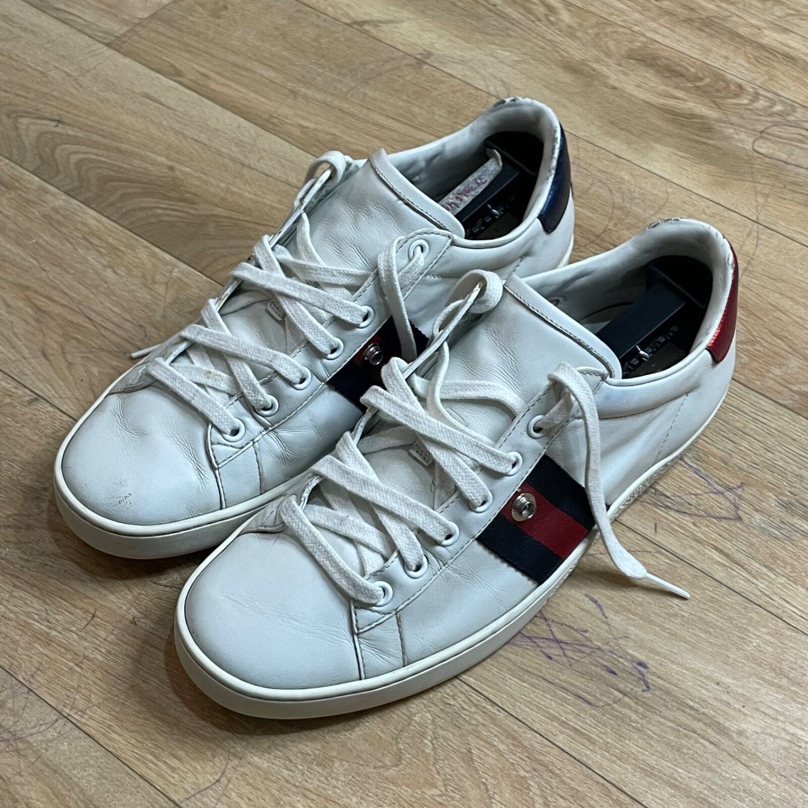 Gucci Gucci Ace Sneakers Low-Top Trainers shoes leather womens Size US 8.5 / IT 38.5 - 3 Thumbnail