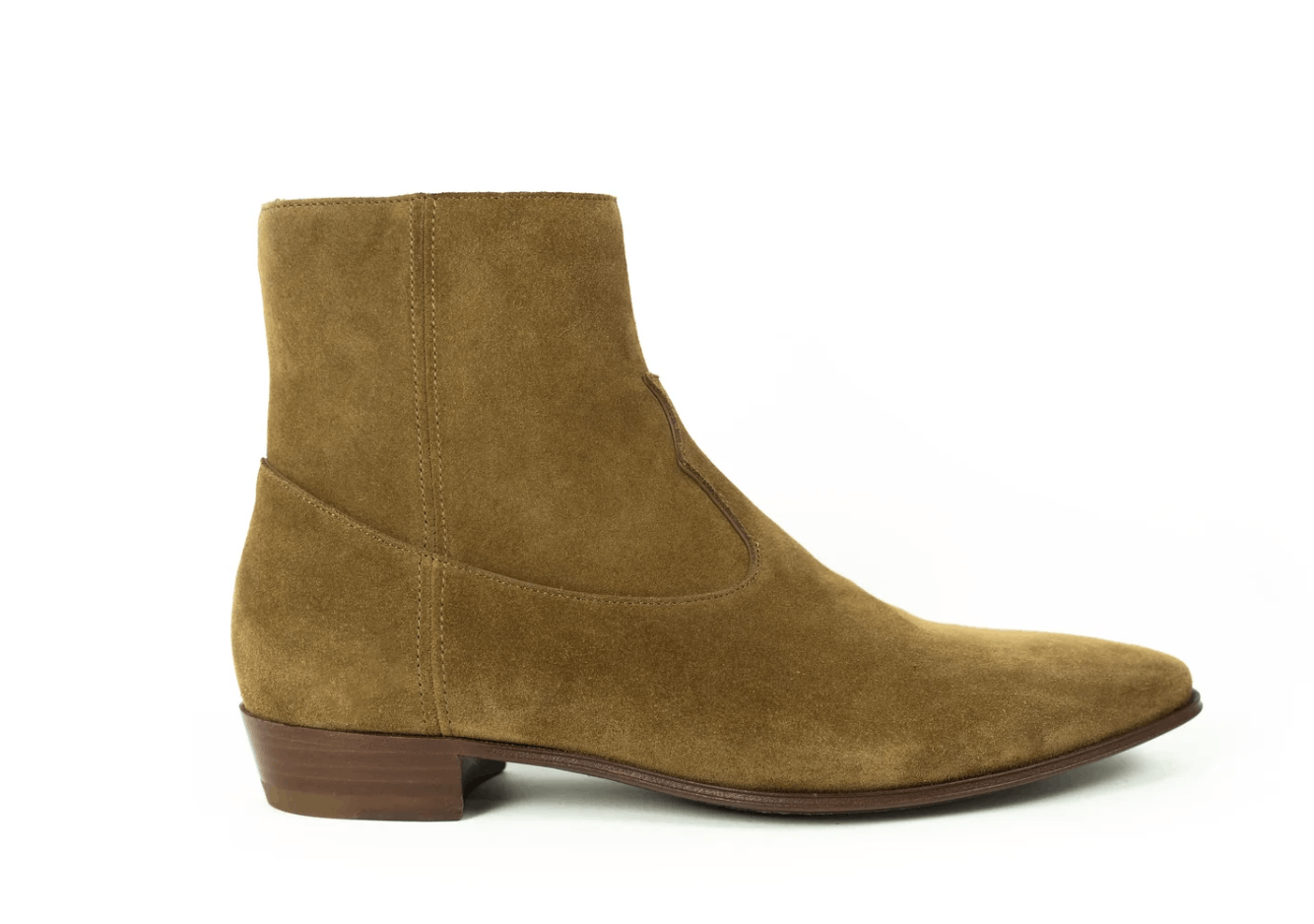 image of Celine Jacno Suede Western Boots in Tan, Men's (Size 10.5)