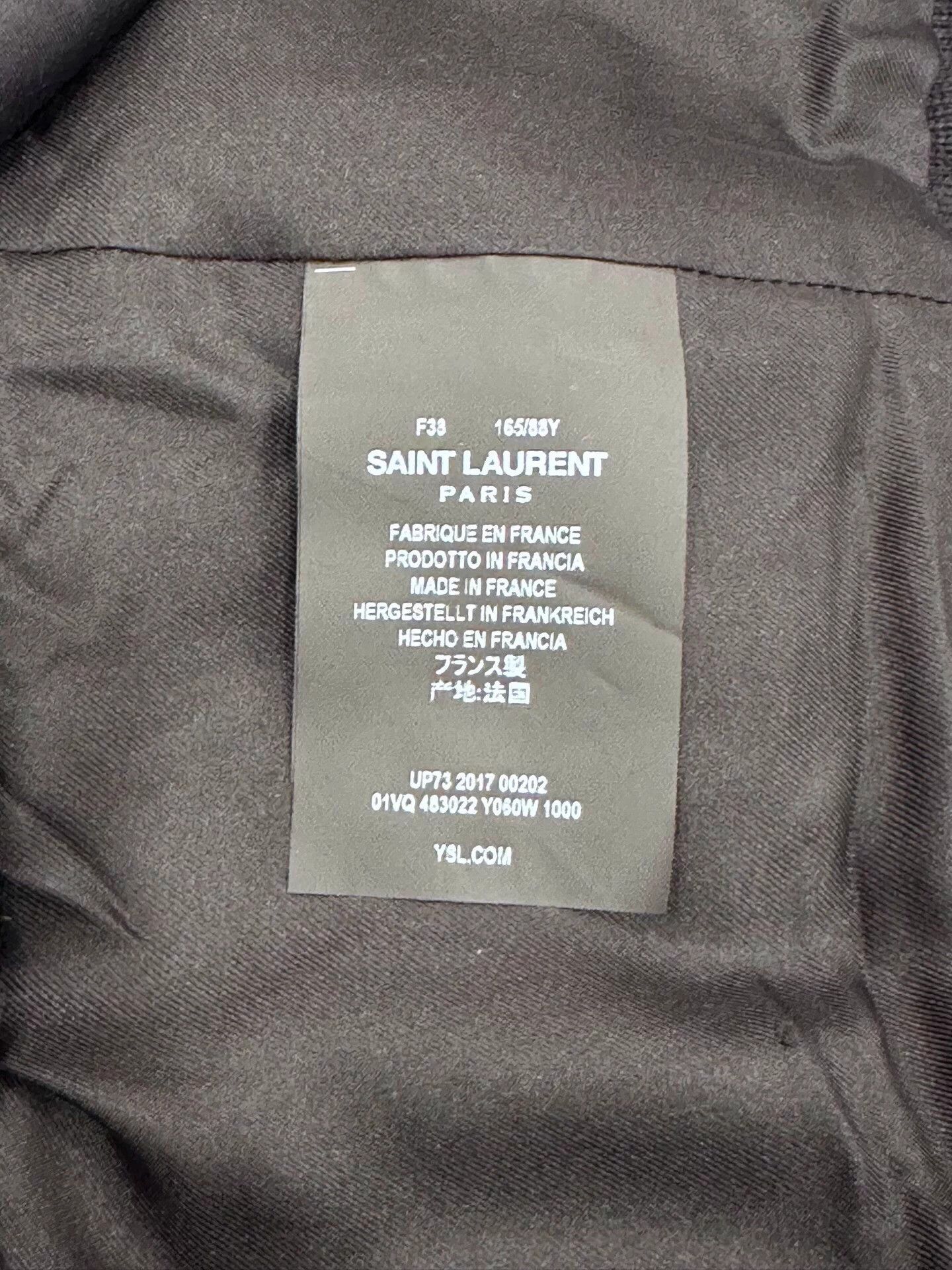 Yves Saint Laurent YSL Black Wool Baroque Blazer 38 Silver Buttons Metal Logo Size S / US 4 / IT 40 - 7 Thumbnail