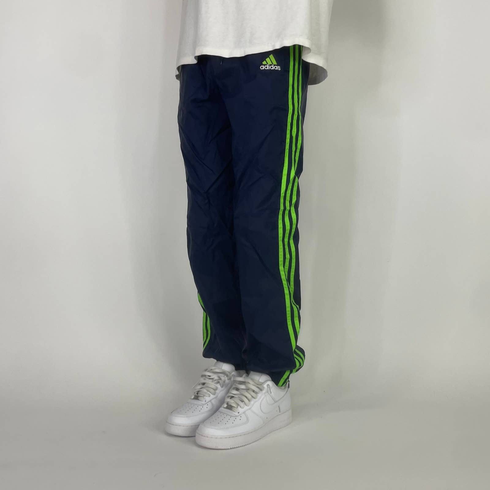 Adidas Super Sick Vintage Adidas Blue Nylon Retro 90's Sweatpants Size US 30 / EU 46 - 1 Thumbnail