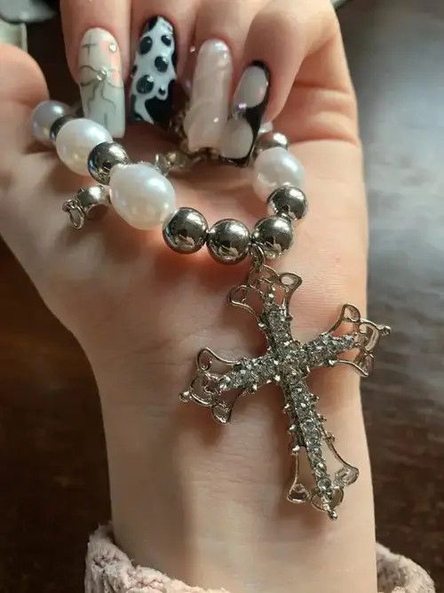Jewelry Silver Jewel Cross Goth Chrome God Necklace Jesus Chain Size ONE SIZE - 1 Thumbnail