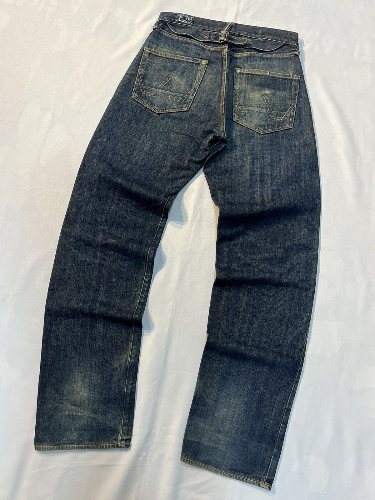 Evisu × Japanese Brand VINTAGE JAPANESSE BRAND EVISU DENIM BUCKLE DISTRESSED Size US 32 / EU 48 - 5 Thumbnail