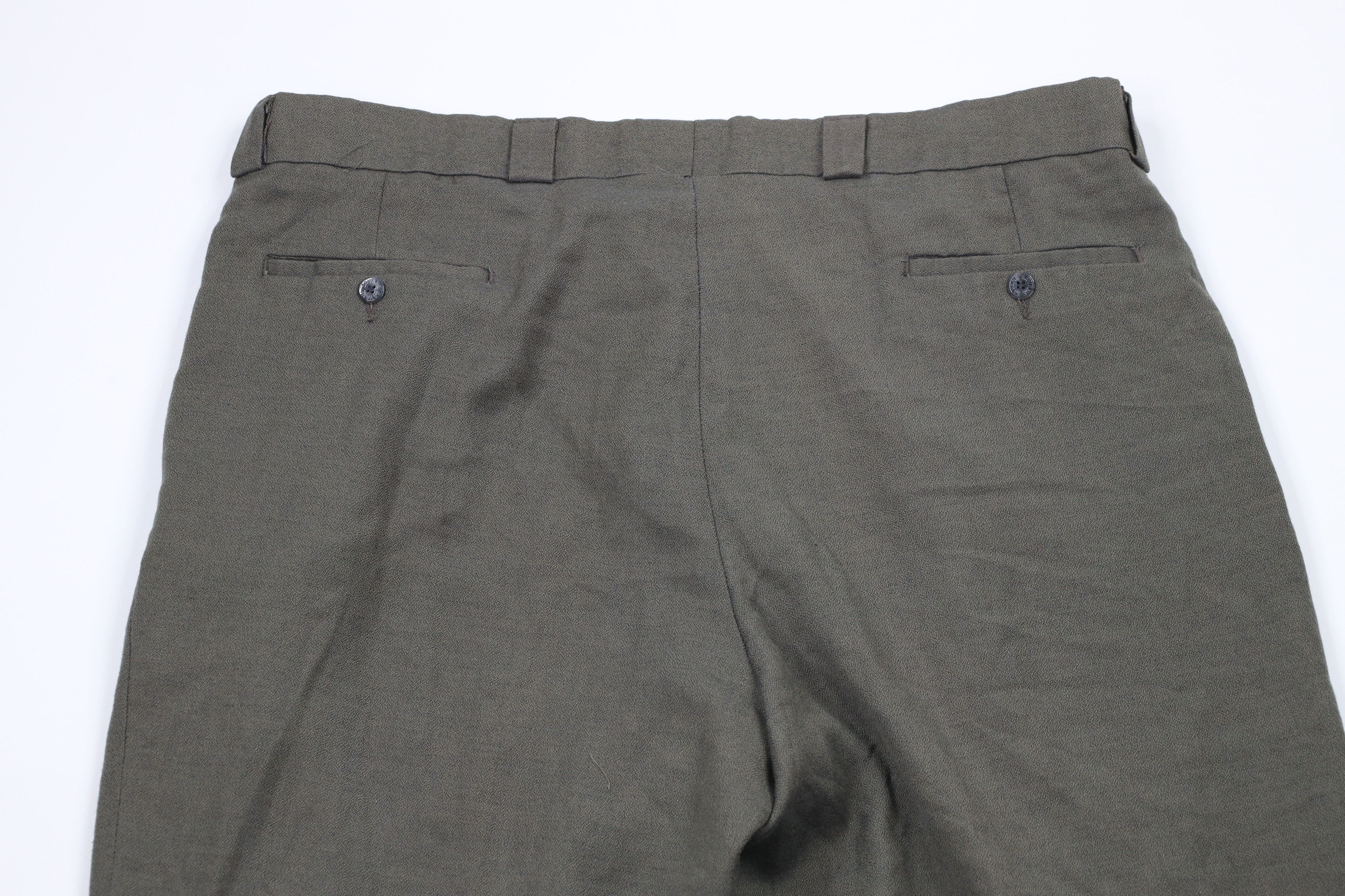Vintage Vintage 90s Streetwear Wool Blend Wide Leg Chino Pants Green Size US 42 / EU 58 - 10 Thumbnail