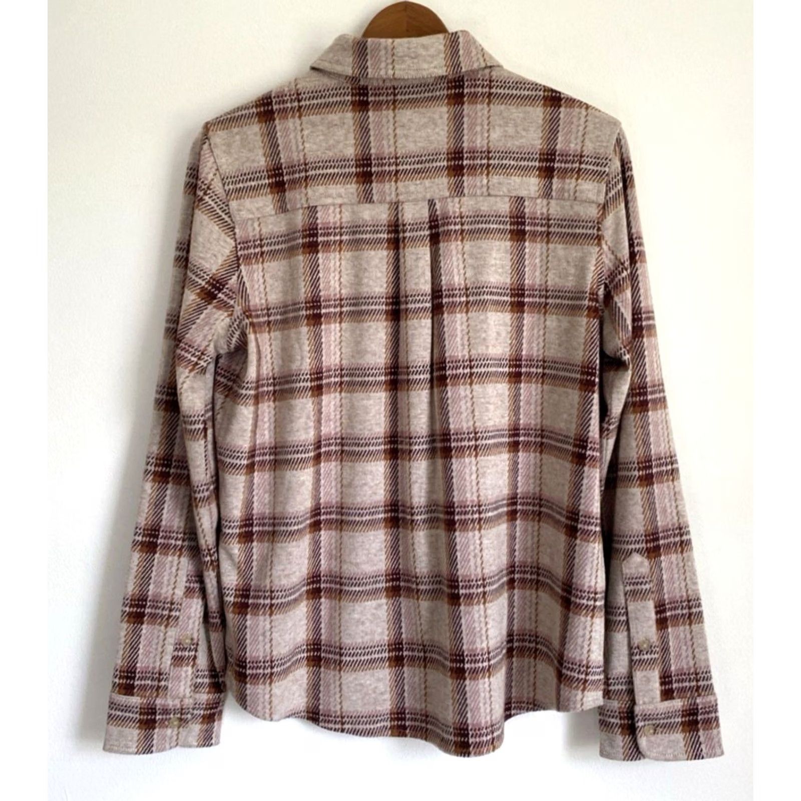 Faherty Faherty Women's Legend Sweater Shirt Plaid M Brown Button-Up Top Shirt Womens Mens Size M / US 6-8 / IT 42-44 - 2 Thumbnail