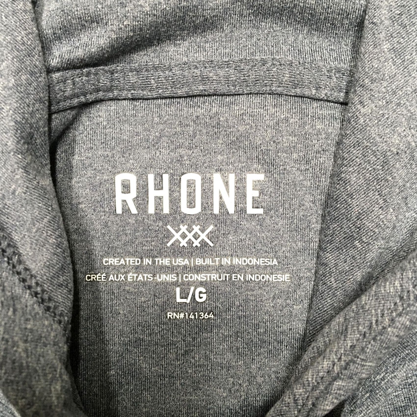 Rhone Rhone Mens Gray Long Sleeve Hooded Lightweight Performance Shirt Shirt Pullover Activewear Tagless Gym Training L Mens Gray 90s Size US L / EU 52-54 / 3 - 5 Thumbnail