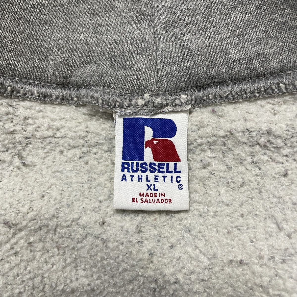 Russell Athletic 1990s Devil Boxy Russell Athletic Blank Hoodie Gray Size US XL / EU 56 / 4 - 2 Thumbnail