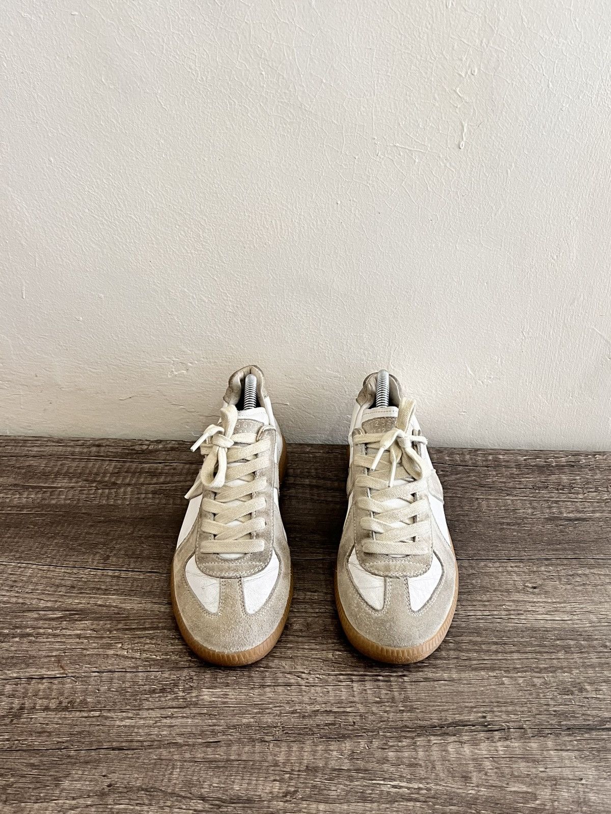 Maison Margiela Gats Replica White-Gray Sneakers Size US 7.5 / IT 37.5 - 3 Thumbnail