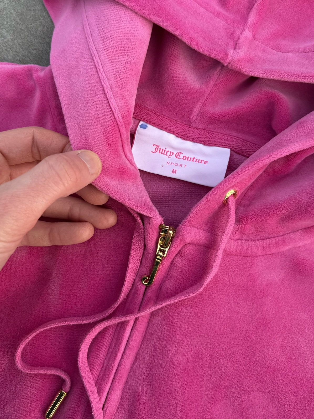 Juicy Couture Vintage 90s Juicy Couture Velour Glamour Zip Hype Hoodie Size M / US 6-8 / IT 42-44 - 9 Thumbnail