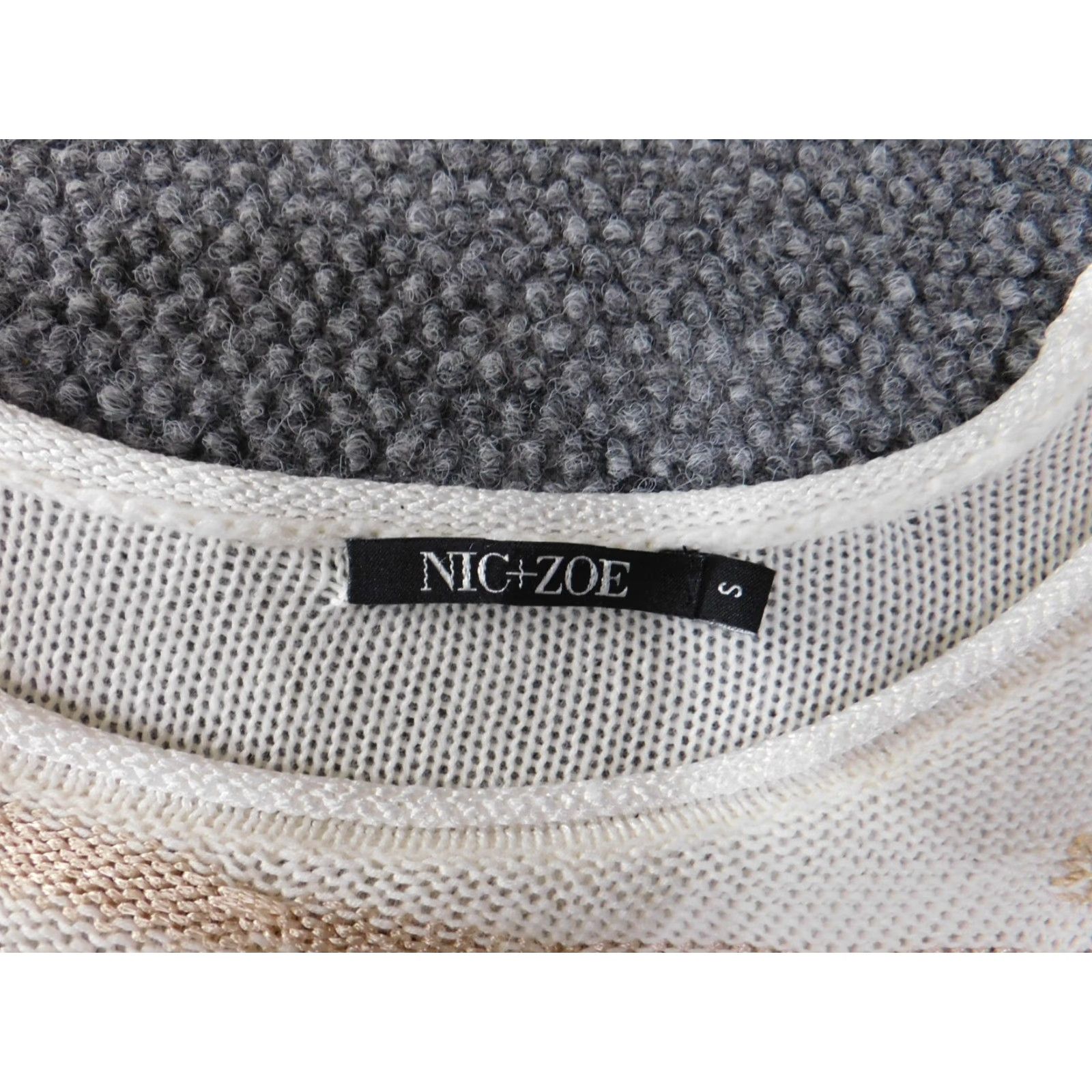 Vintage Zoe Sweater Cardigan Women's Beige Knit Long Sleeve Round Neck S Regular Modern Stretch Button Vintage: No Size S / US 4 / IT 40 - 4 Thumbnail