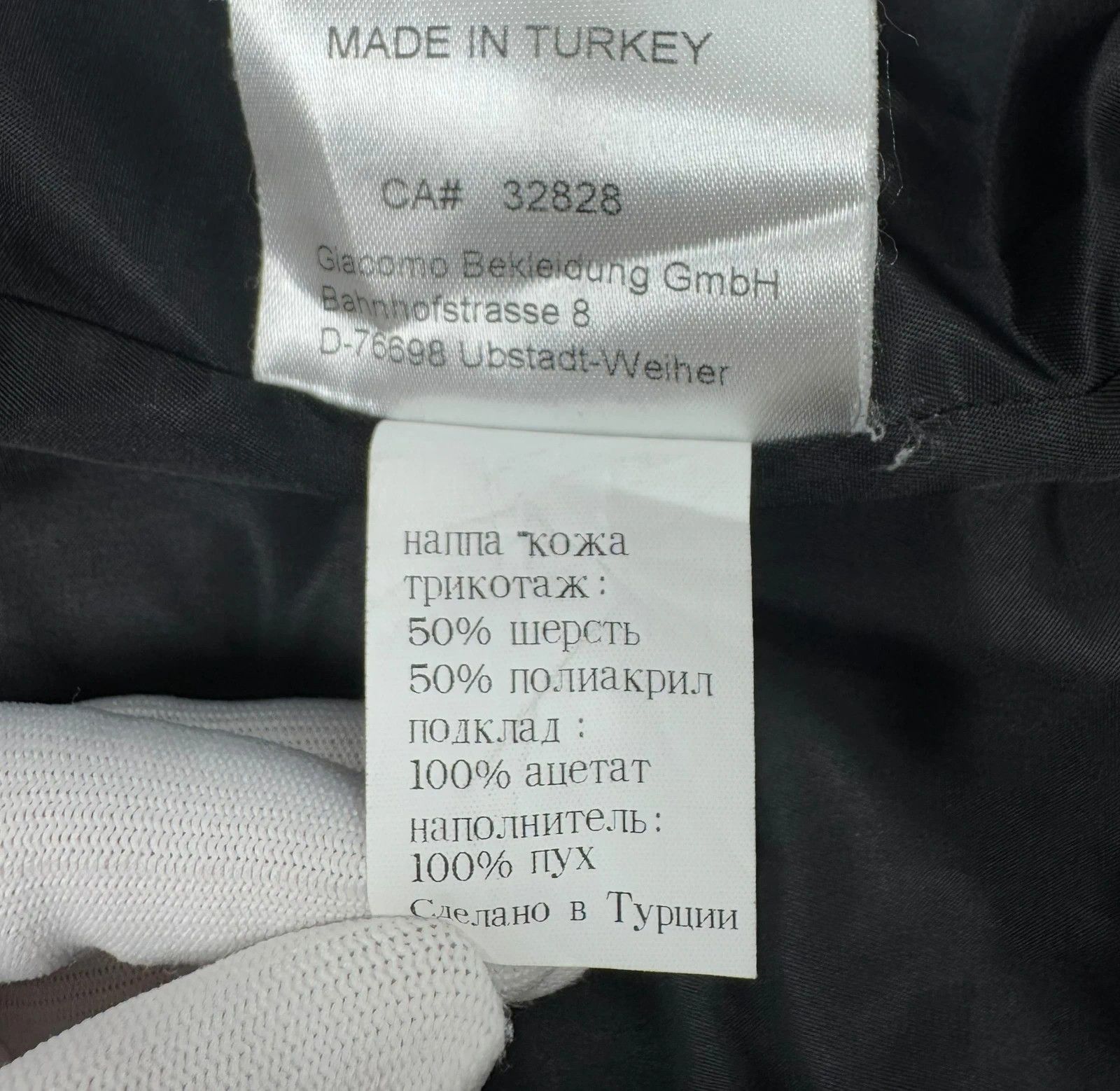 Orwell Genuine Leather Down Puffer Jacket Belted size M