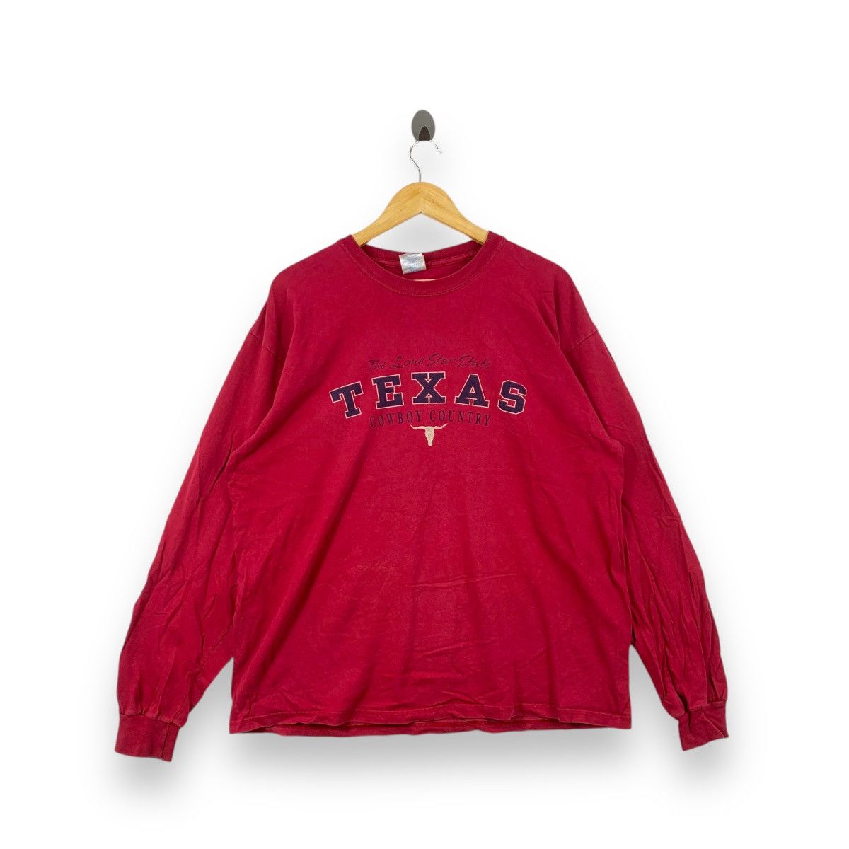 Other Vintage TEXAS COWBOY COUNTRY Long Sleeve Tee Shirt Size XL / US 12-14 / IT 48-50 - 1 Thumbnail