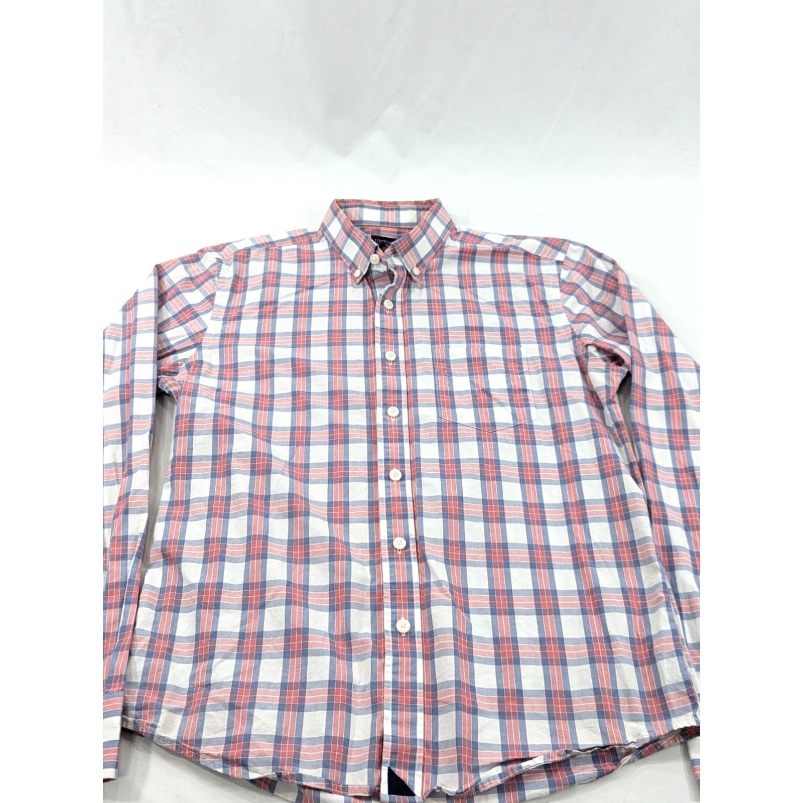 UNTUCKit UNTUCKit Shirt Mens S Red White Button Up Plaid Performance Stretch Slimming All Seasons Casual Long Sleeve Collar Button-Up Vintage: No Size US S / EU 44-46 / 1 - 4 Thumbnail