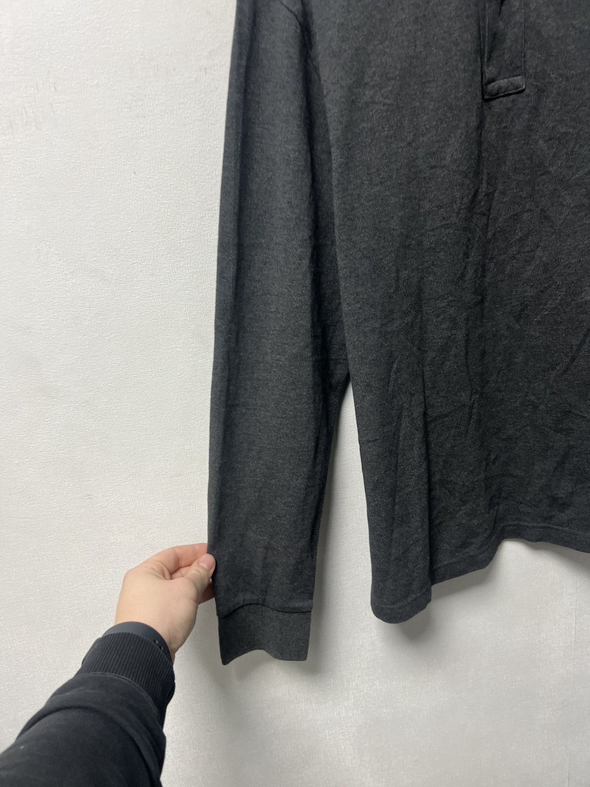 Moncler Moncler Polo Long Sleeve Gray Luxury Size US XL / EU 56 / 4 - 3 Thumbnail