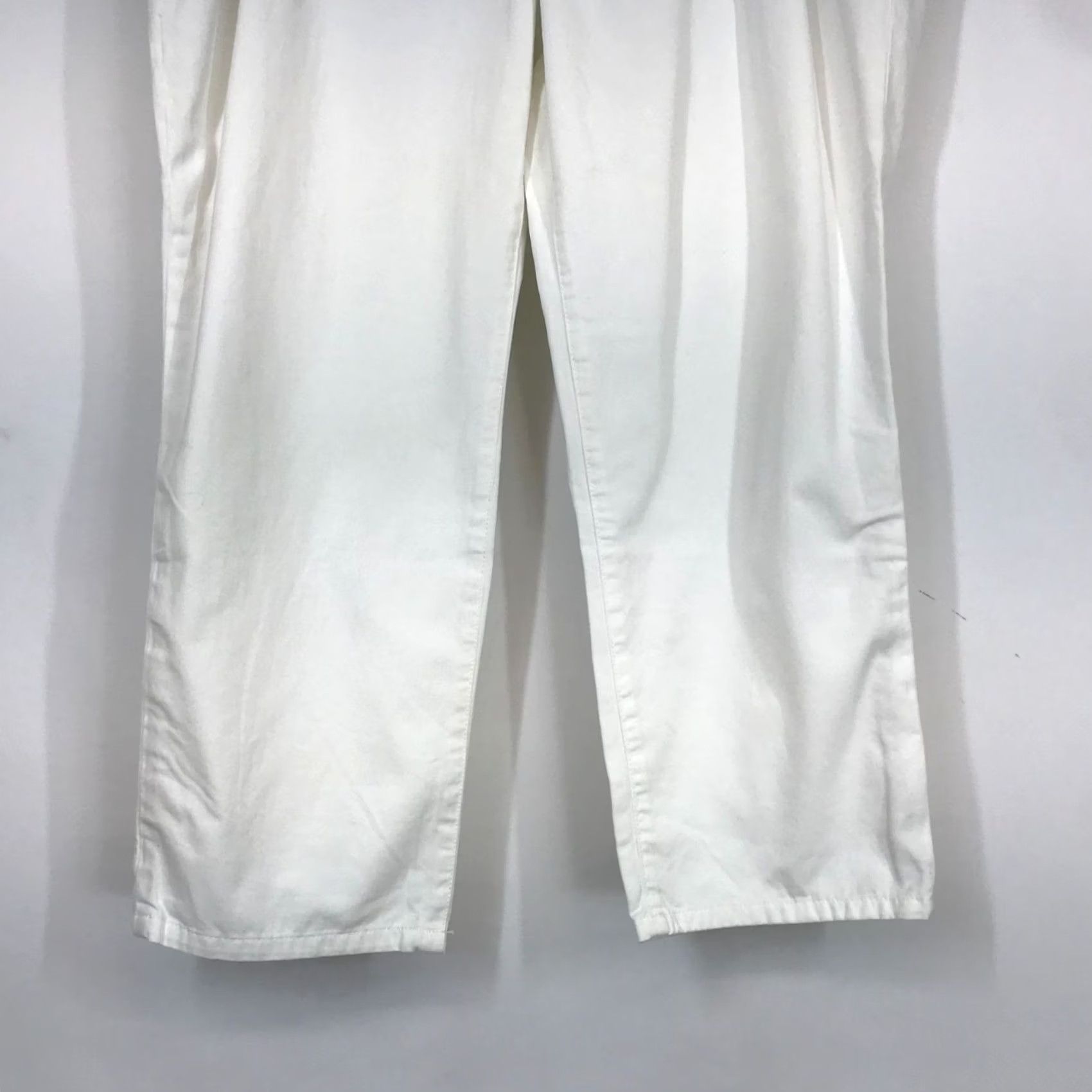 Eddie Bauer EDDIE BAUER WOMEN'S PETITE 16P WHITE COTTON CHINO PANTS Size 38" / US 16 / IT 52 - 3 Thumbnail
