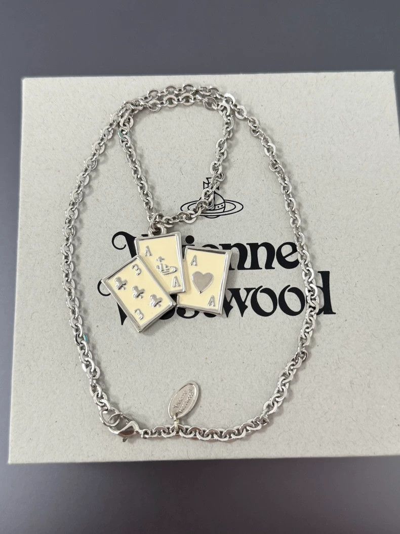 Vivienne Westwood Vivienne Westwood A poker three-in-a-row necklace Size ONE SIZE - 2 Thumbnail