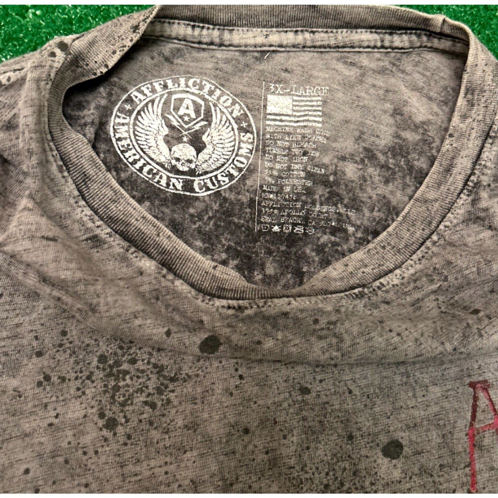 Affliction VINTAGE Affliction T-Shirt Mens 3XL Gray Biker Skull Grunge Y2K Punk American Customs Shirt Size US XXL / EU 58 / 5 - 3 Thumbnail