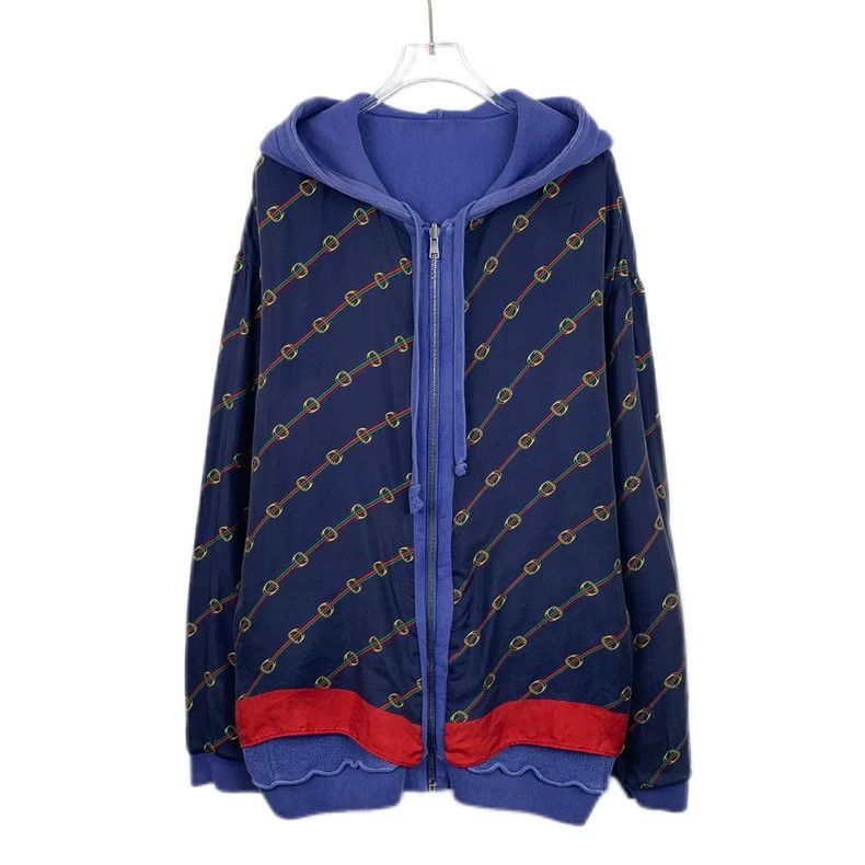 Gucci Gucci Blue logo pattern printed full print double-sided hoo Size US S / EU 44-46 / 1 - 3 Thumbnail