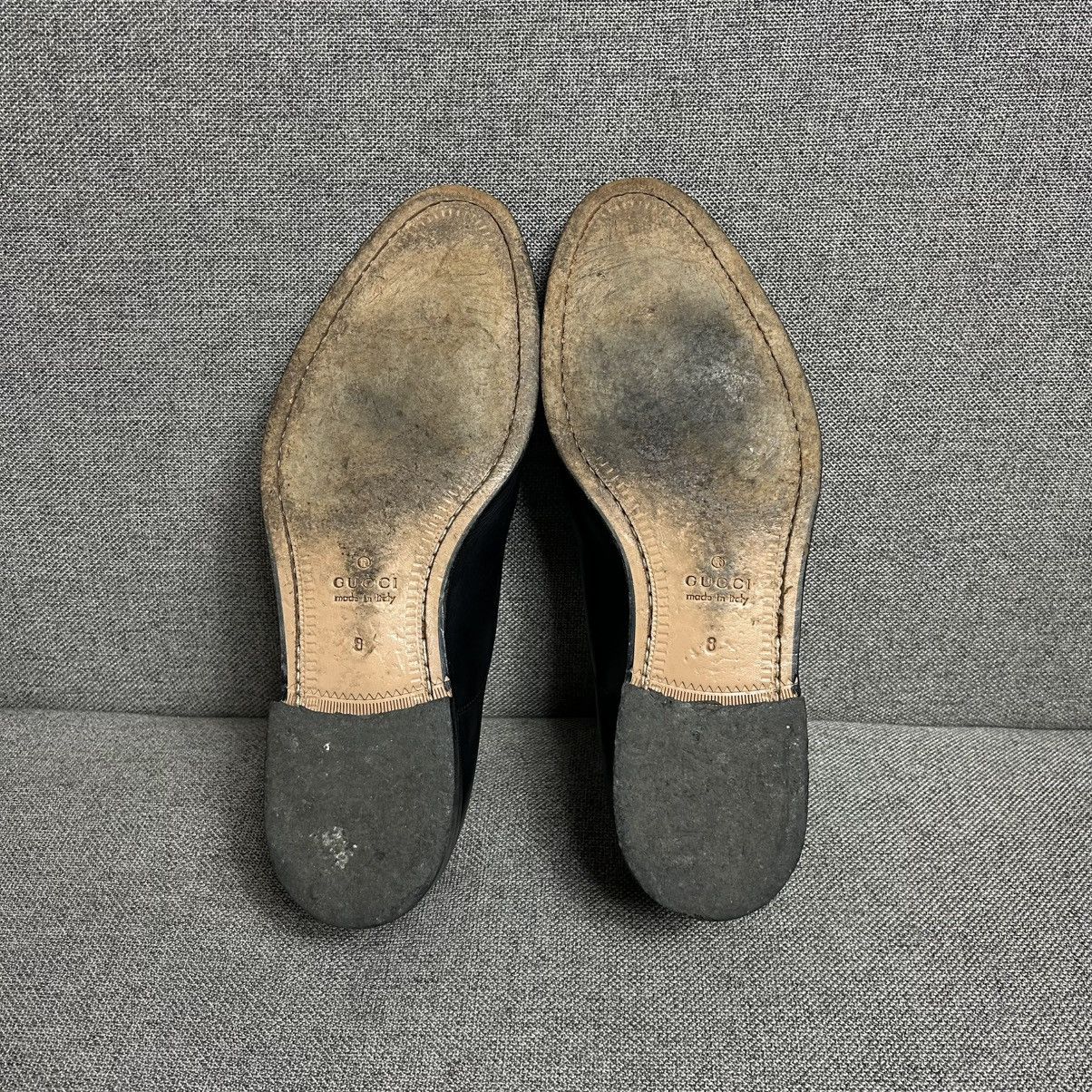 Gucci Gucci Black Leather Oxford Dress Shoes IT8 Size US 9.5 / EU 42-43 - 13 Thumbnail