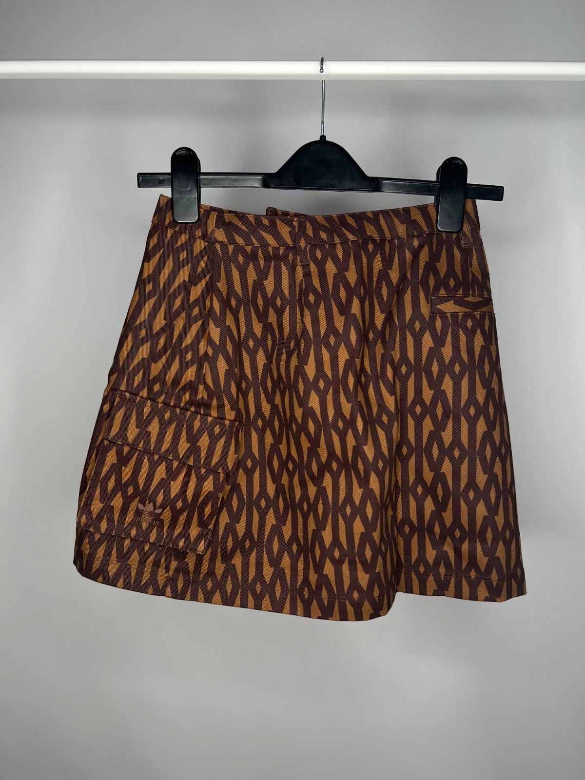 Adidas × Ivy Park Ivy Park X Adidas Monogram Jeans Short Skirt Wild Brown Size 26" / US 2 / IT 38 - 7 Thumbnail