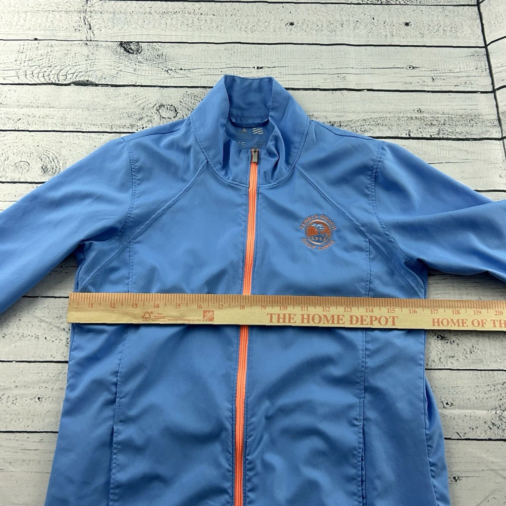 Adidas Adidas Pebble Beach Full Zip Lightweight Windbreaker Golf Jacket Women's XS Blue Size XS / US 0-2 / IT 36-38 - 6 Thumbnail