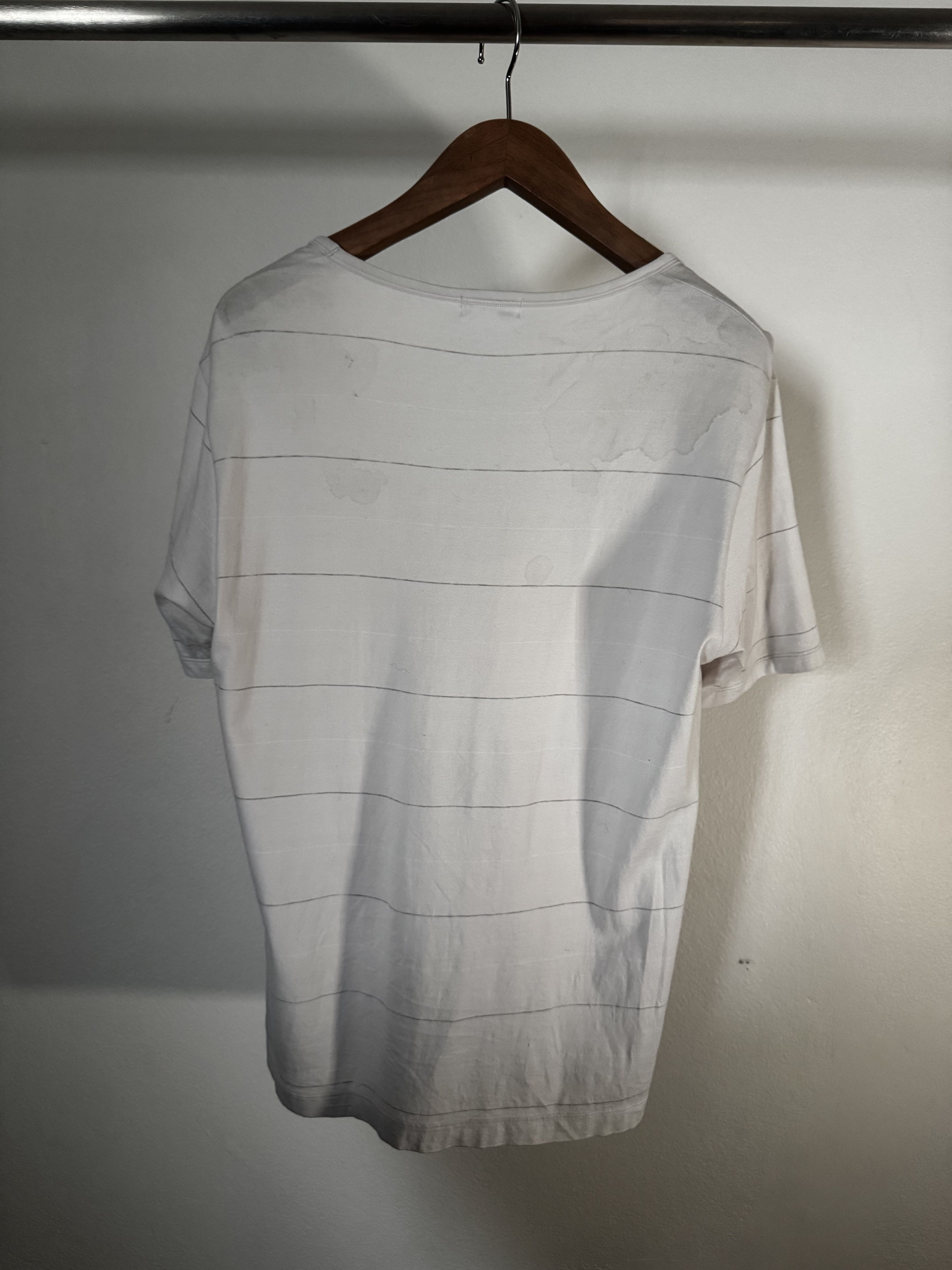 wide neck striped tee, view 3