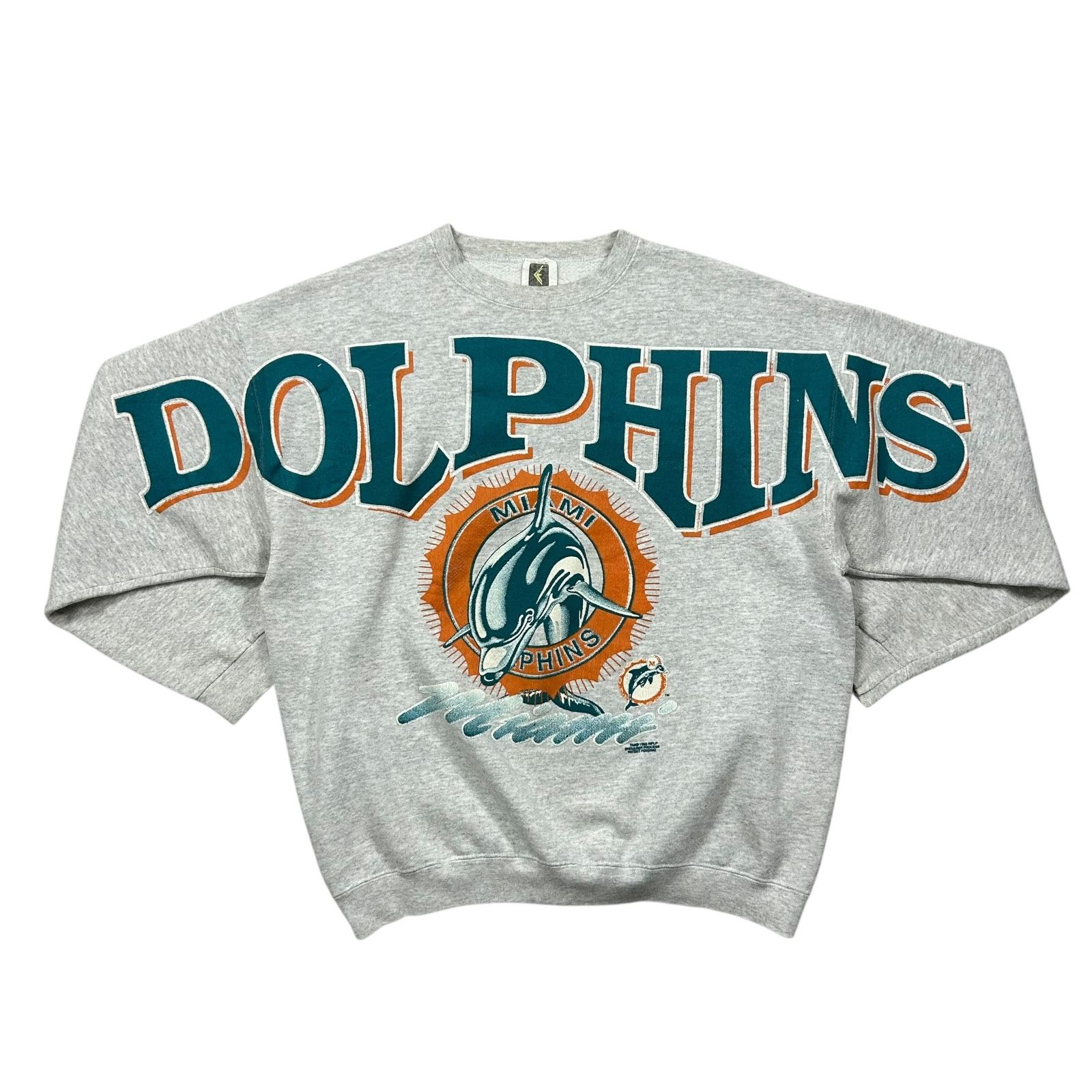 NFL VTG 90s MIAMI DOLPHINS CLIFF ENGLE SPELL OUT SWEATSHIRT Size US XL / EU 56 / 4 - 1 Thumbnail