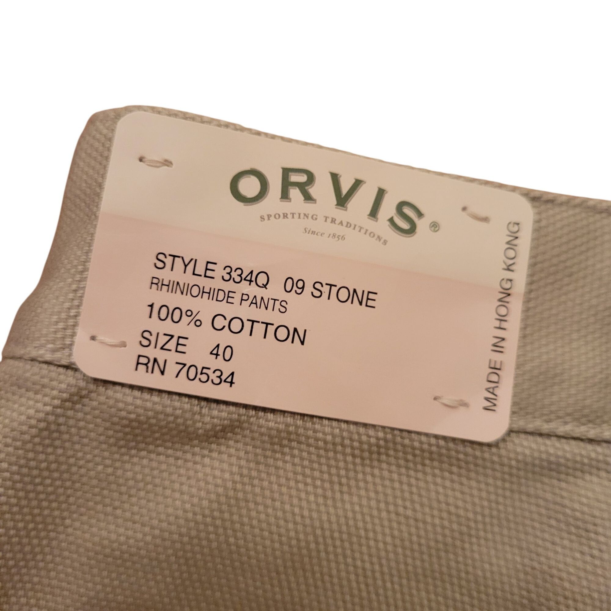 Orvis Vintage Orvis Stone Cotton Rhiniohide Pants 40 Twill Canvas Size US 40 / EU 56 - 2 Thumbnail