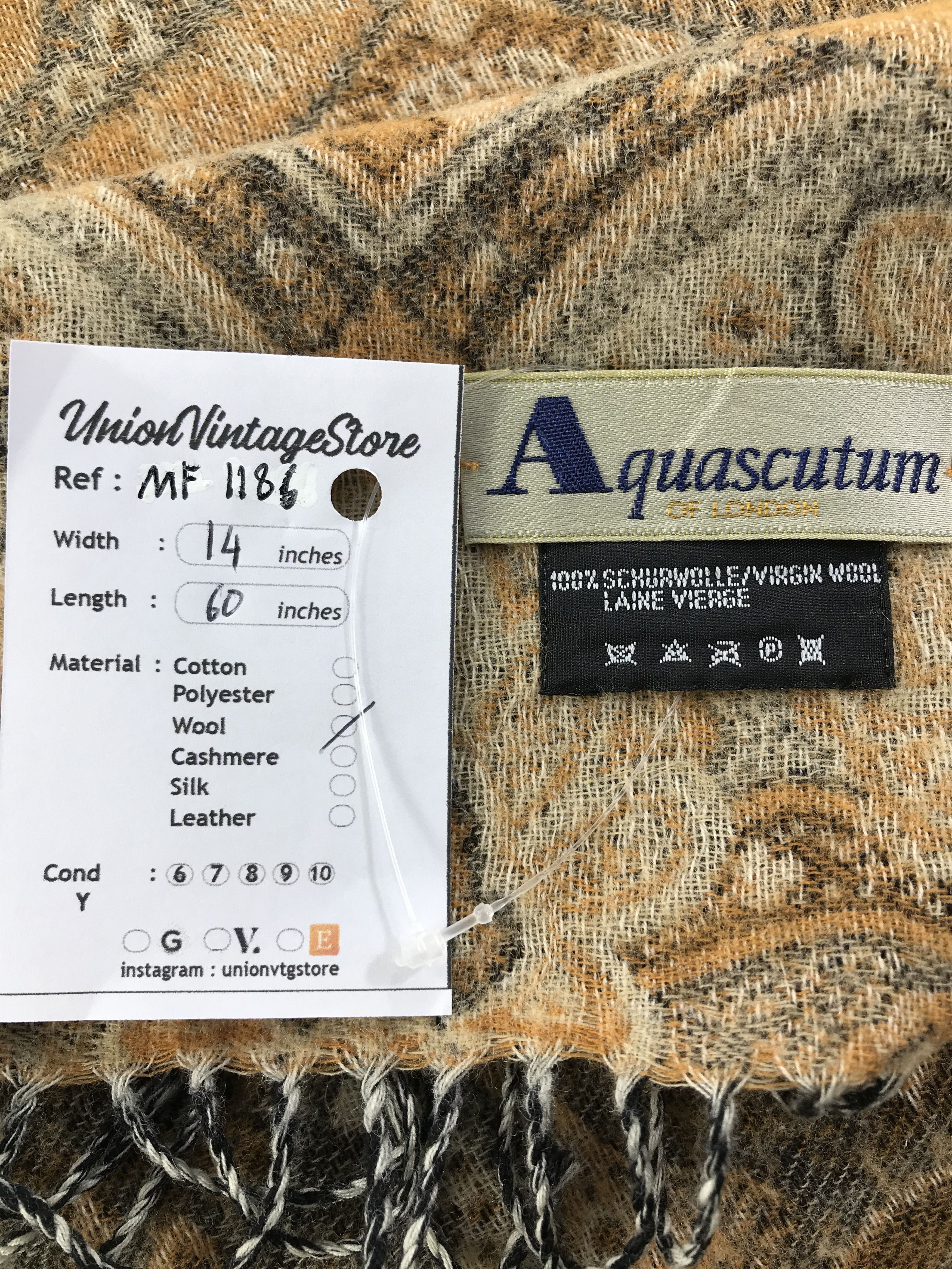 Aquascutum Vintage Aquascutum Scarf/Muffler/Neckwear MF1186 Size ONE SIZE - 5 Thumbnail