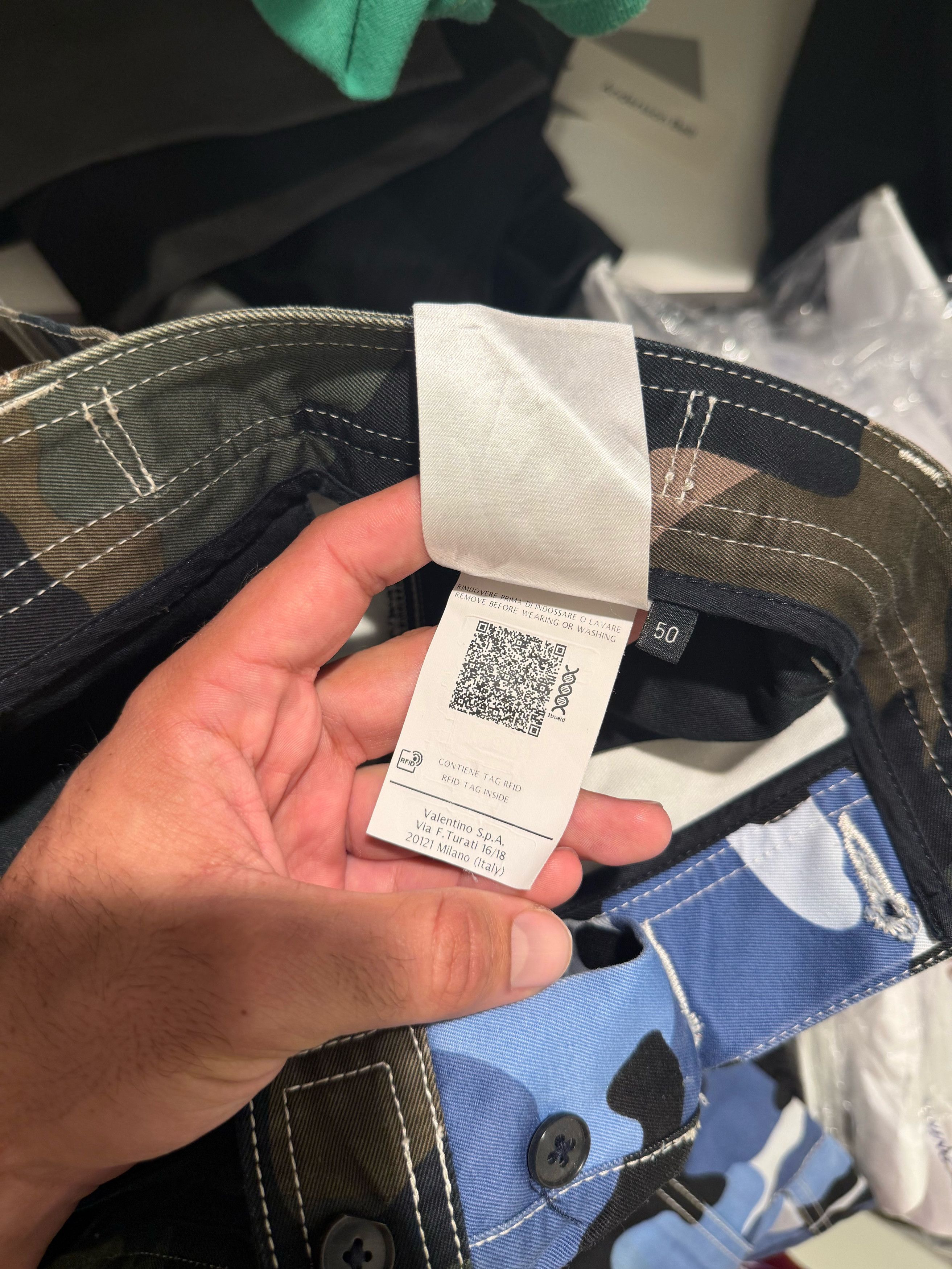 Valentino Valentino Blue Camoflauge Cargo Pants Size US 34 / EU 50 - 8 Thumbnail