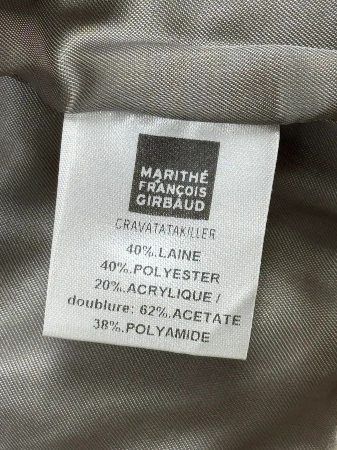 Marithe + Francois Girbaud 2000s Marithé + François Girbaud Skeleton beige Wool Jacket Size S / US 4 / IT 40 - 12 Thumbnail