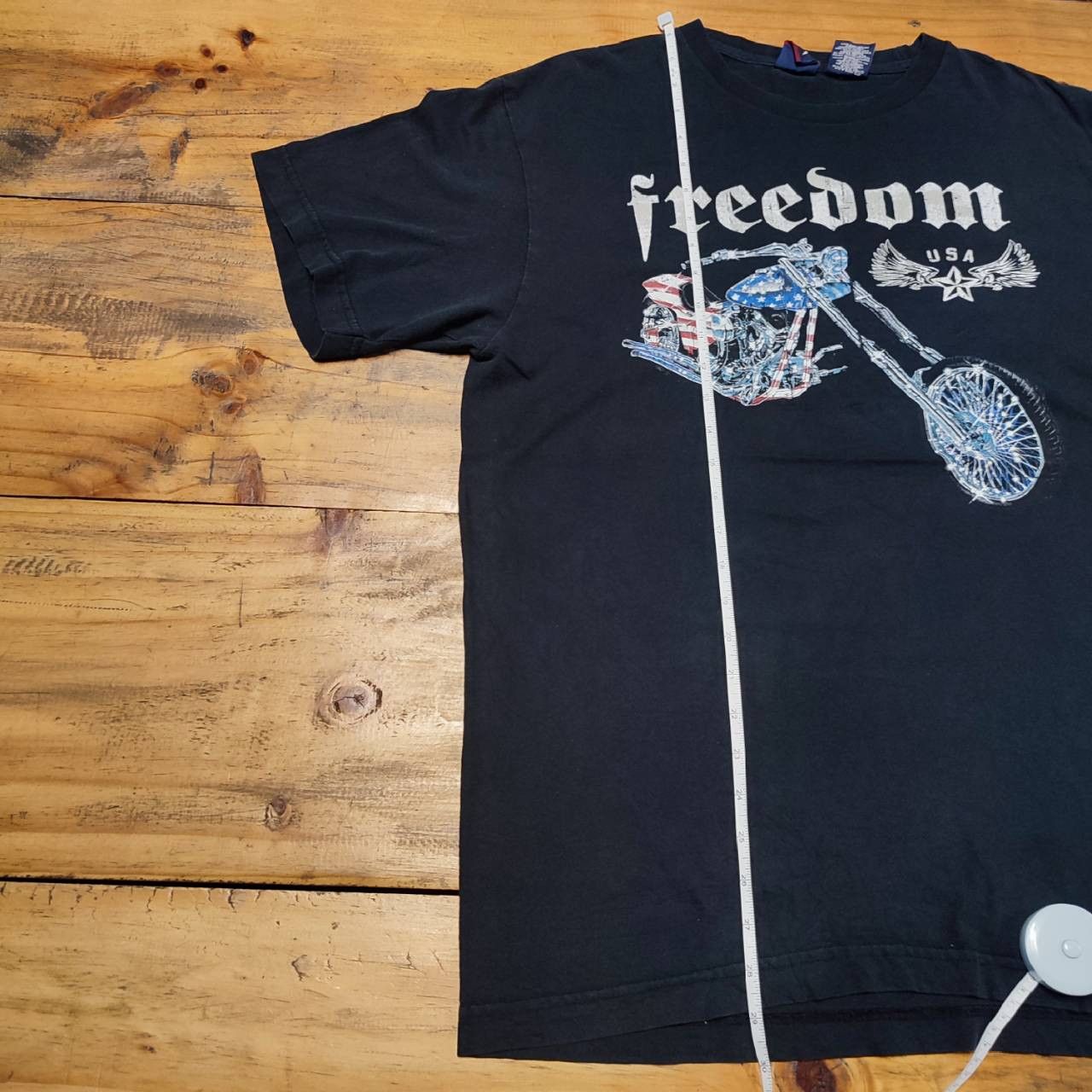 Vintage × West Coast Choppers Vintage Freedom USA Chopper US Flag Motorcycle T-Shirt Size US L / EU 52-54 / 3 - 7 Thumbnail