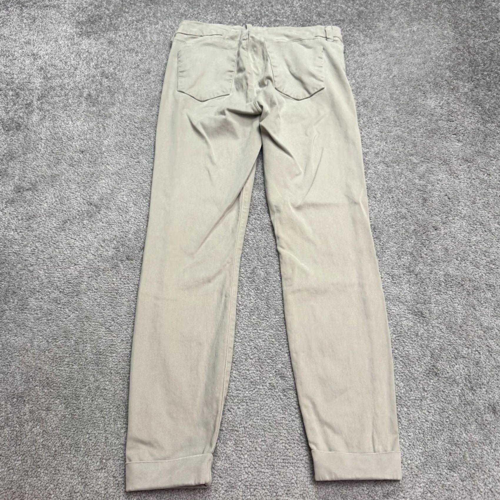 J Brand J Brand Jeans Anja Clean Cuffed Cropped Sateen Skinny Denim Womens 27 Beige City Grunge Streetwear River? Size 27" / US 4 / IT 40 - 2 Thumbnail